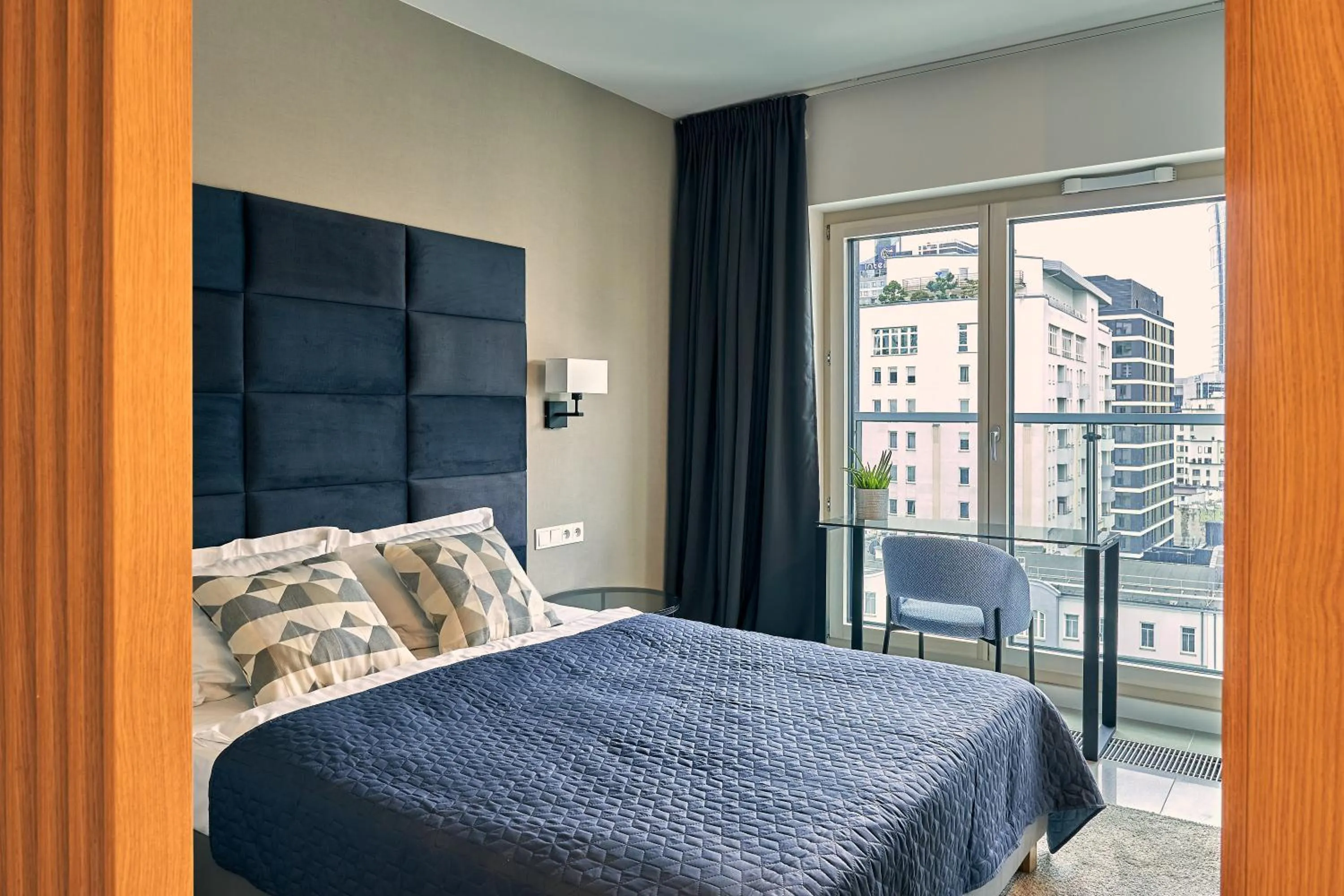 Bed in Mennica Central Apartments