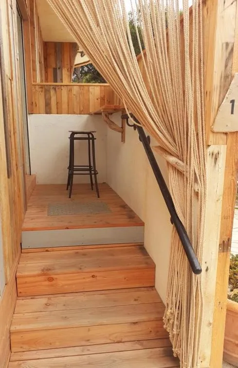 Balcony/Terrace in Hôtel Almanarre Plage - Hôtel Eco-Responsable face à la mer