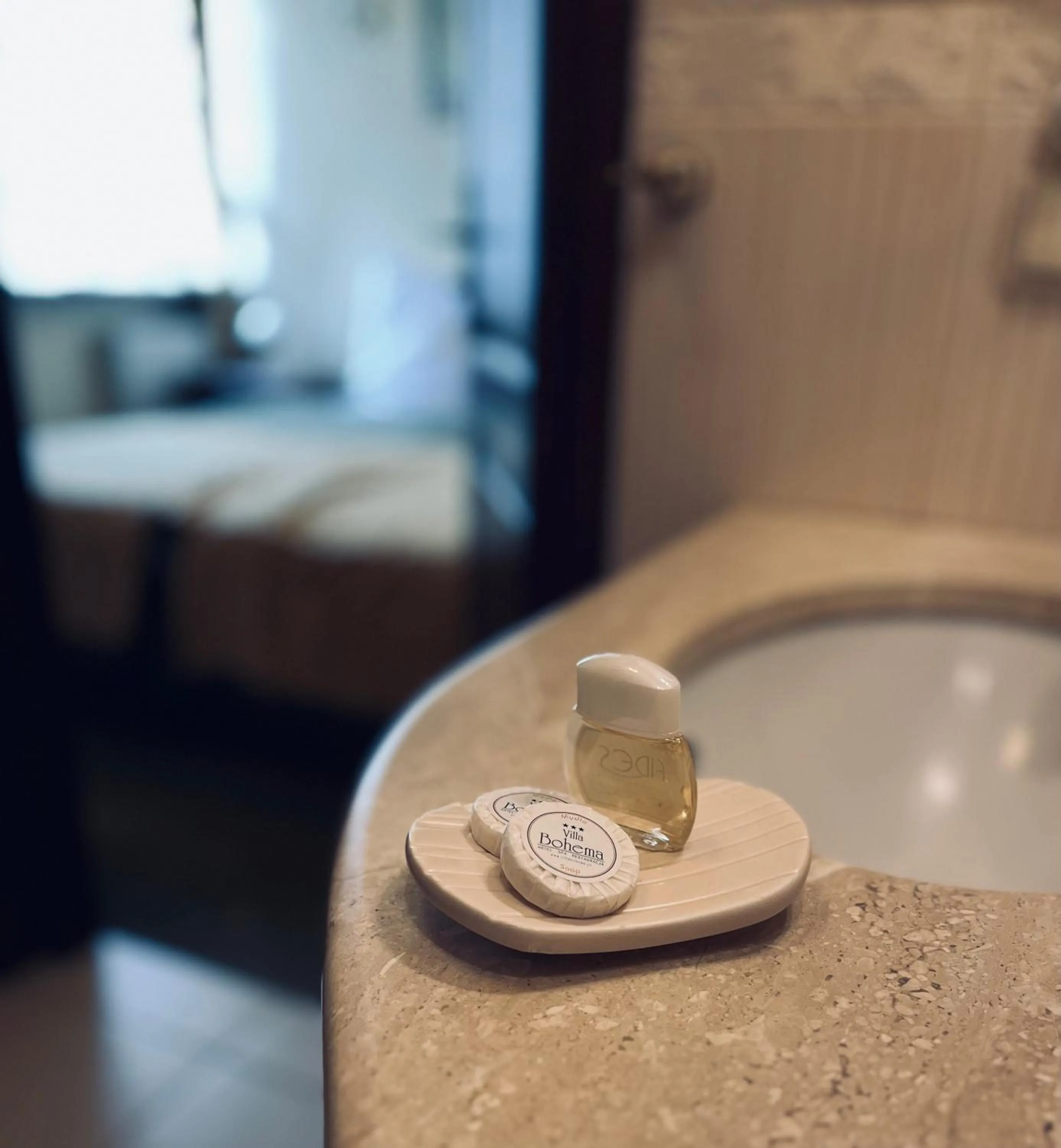 Bathroom, Bed in Hotel Villa Bohema