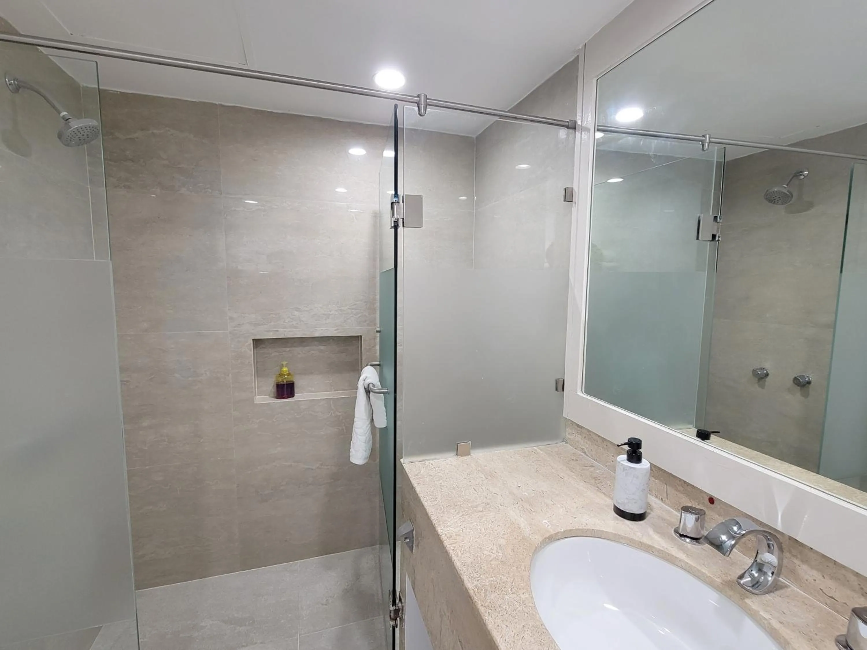 Bathroom in Beachfront Getaway Condo