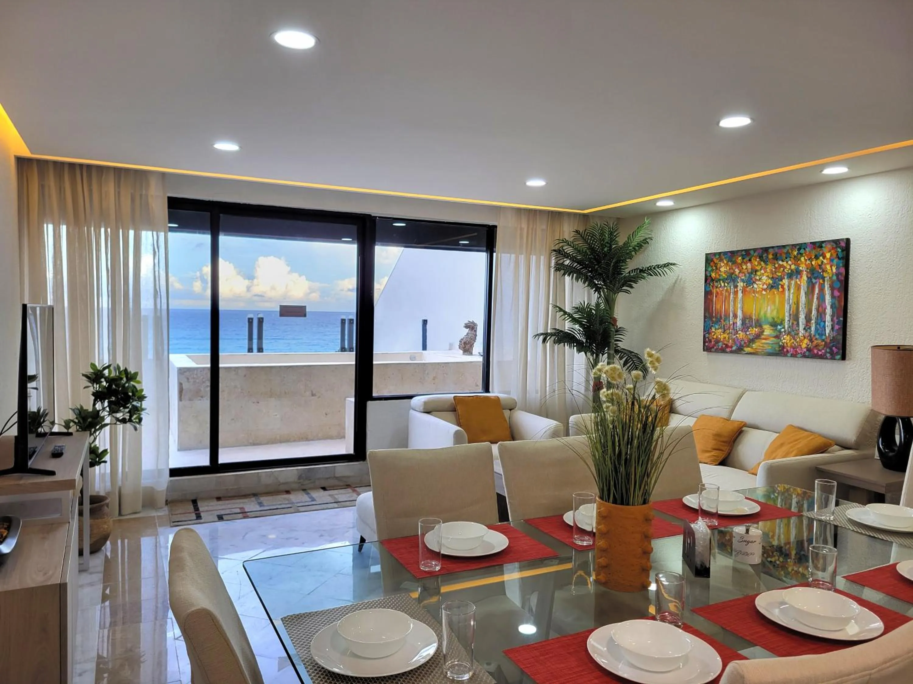 Living room in Beachfront Getaway Condo