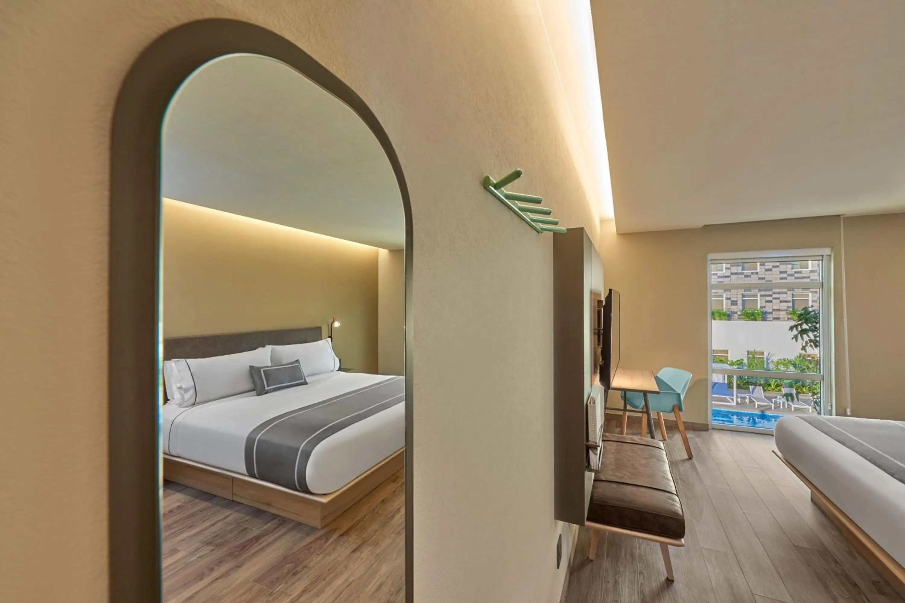 Bedroom, Bed in City Express Plus by Marriott Cancun Aeropuerto Riviera