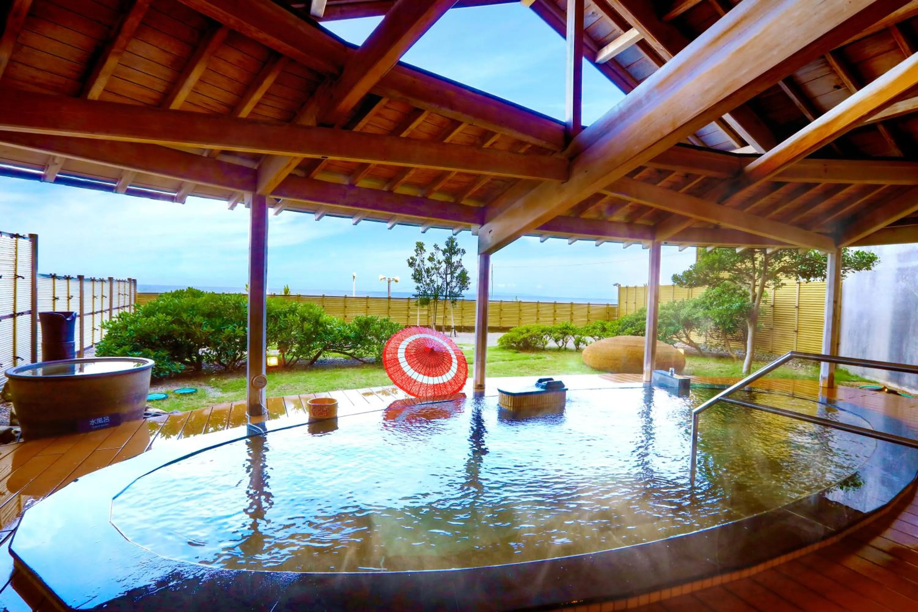 Hot Spring Bath in Ooedo Onsen Monogatari Premium Shiomiso