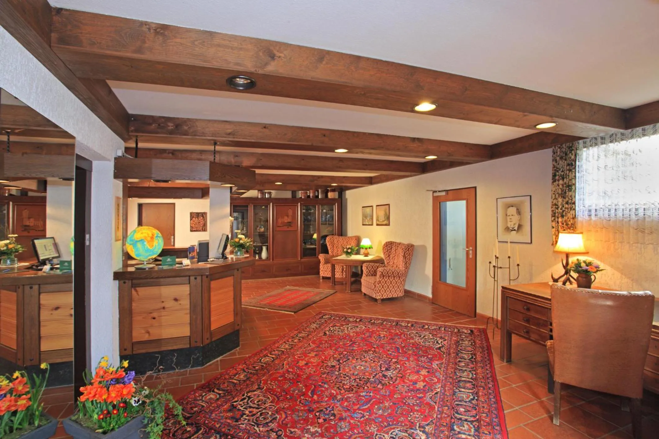 Lobby or reception in Lampes Posthotel