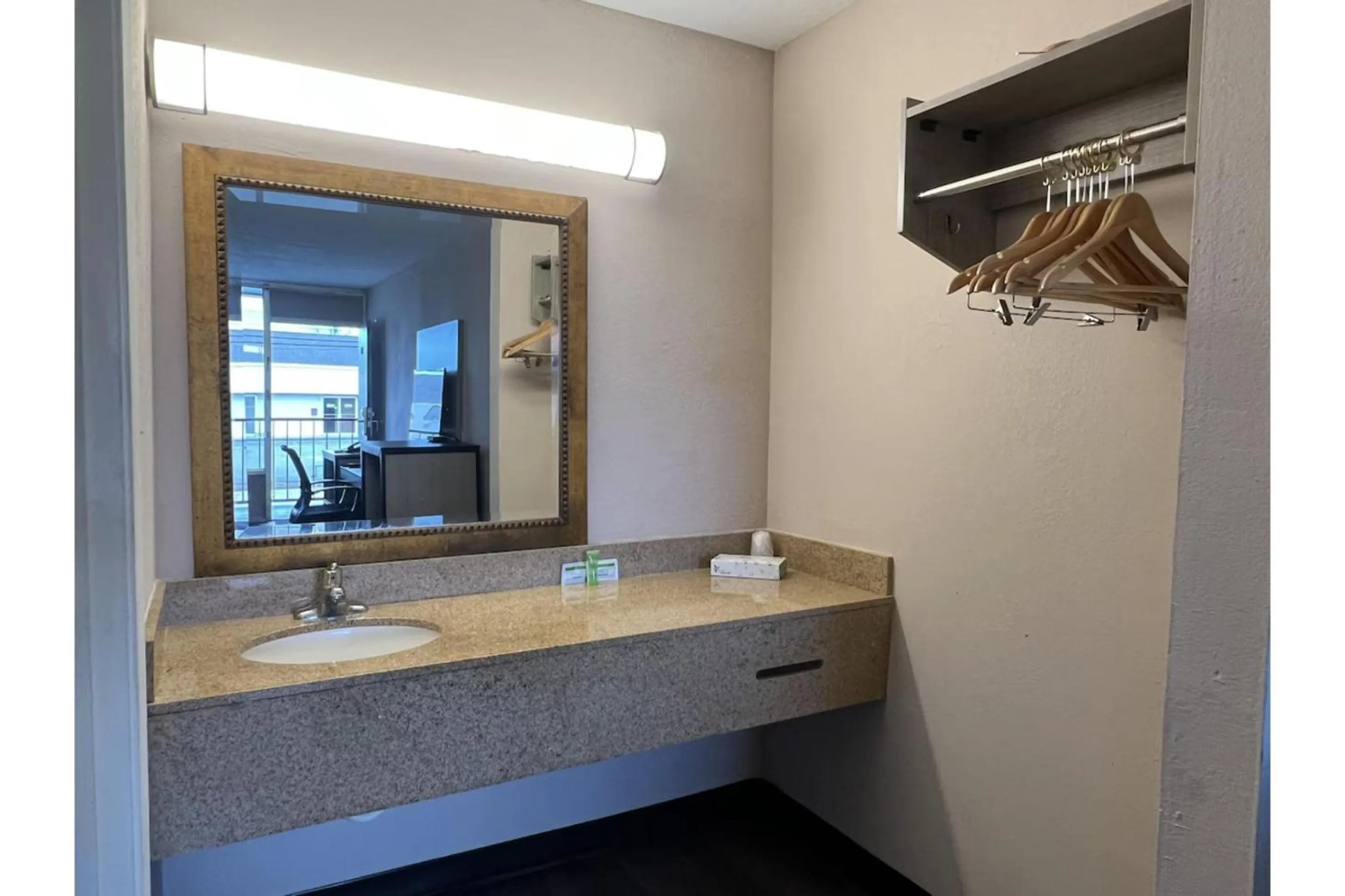 Bathroom in Western Motel By OYO Hattiesburg