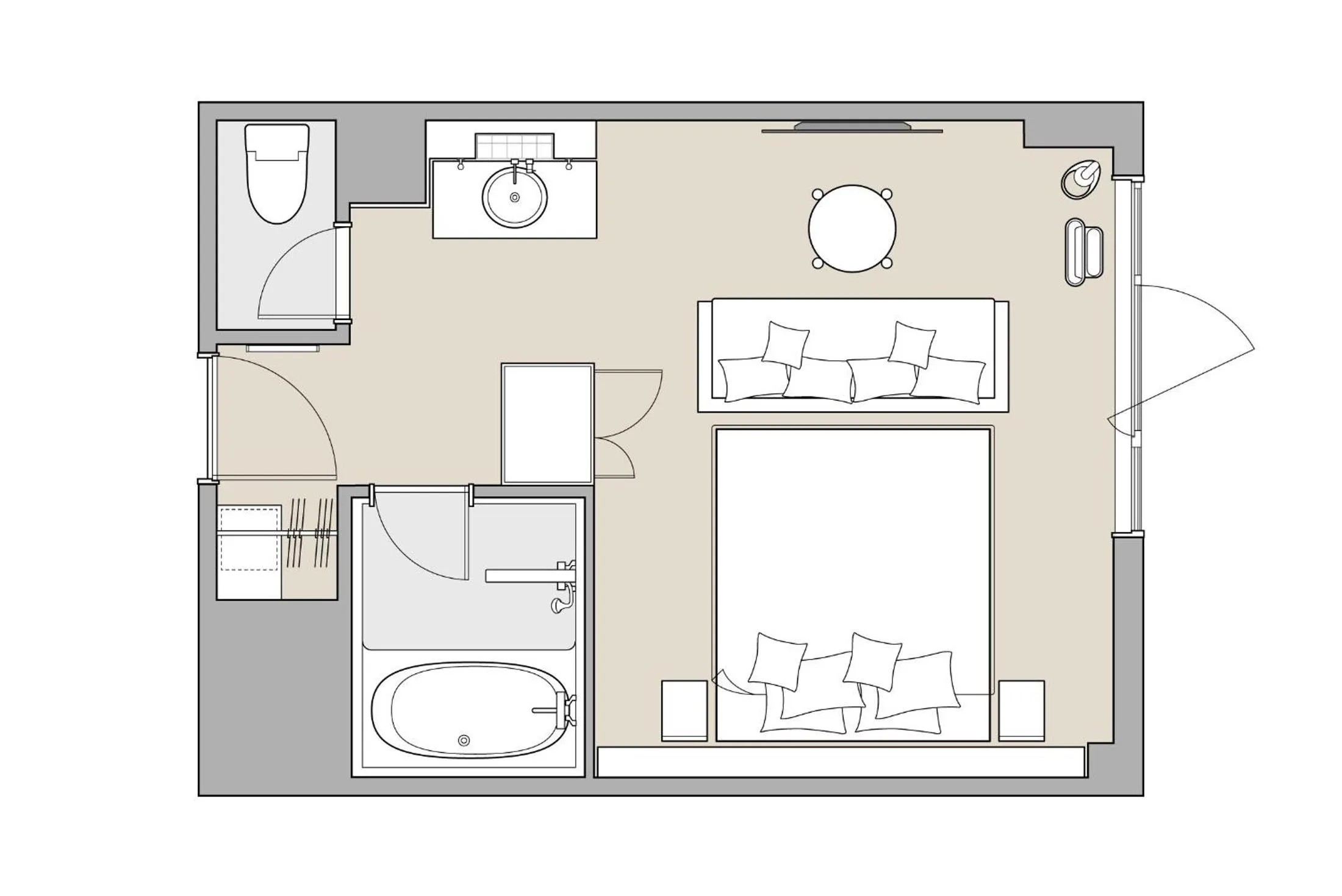 Floor plan in Hotel It Osaka Shinmachi