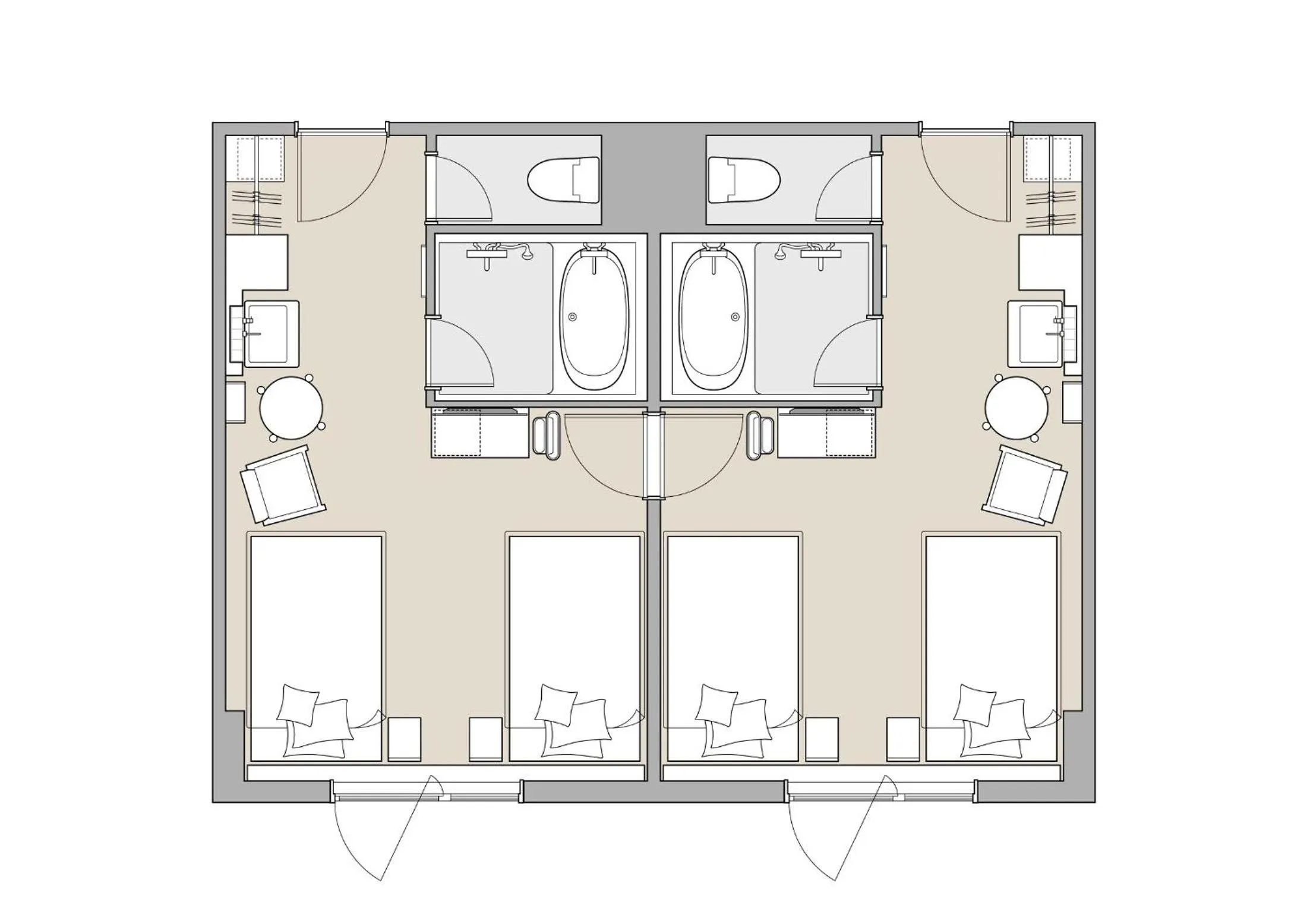 Floor plan in Hotel It Osaka Shinmachi