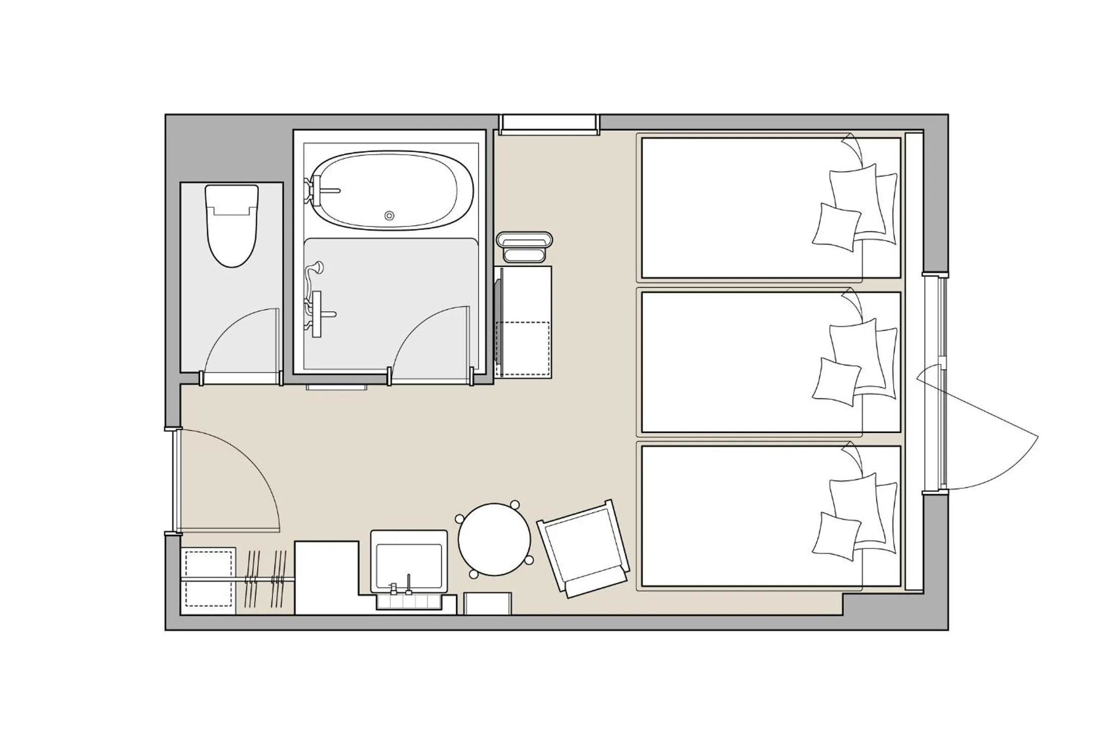 Floor plan in Hotel It Osaka Shinmachi