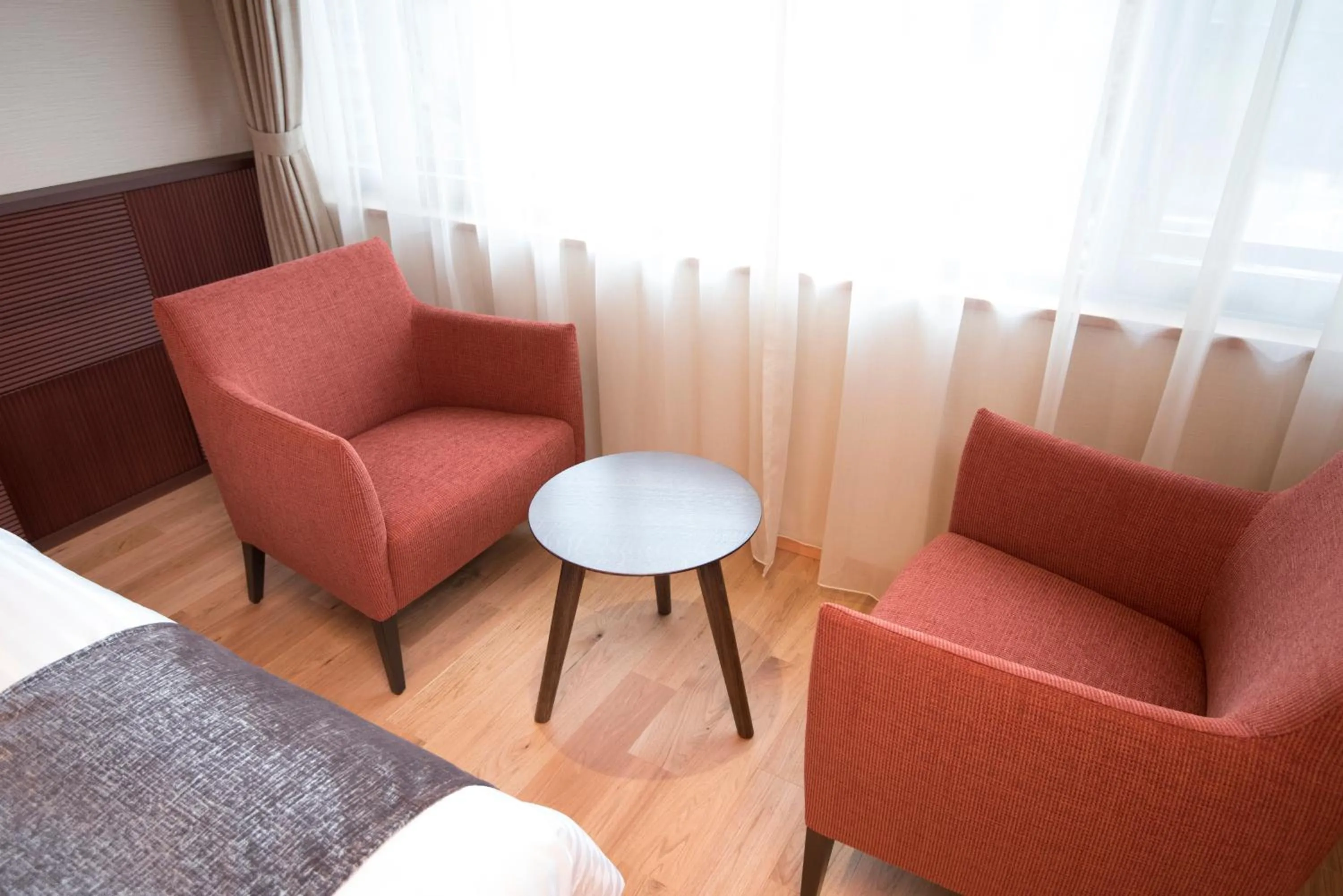 Seating area in Kamikochi Hotel Shirakabaso
