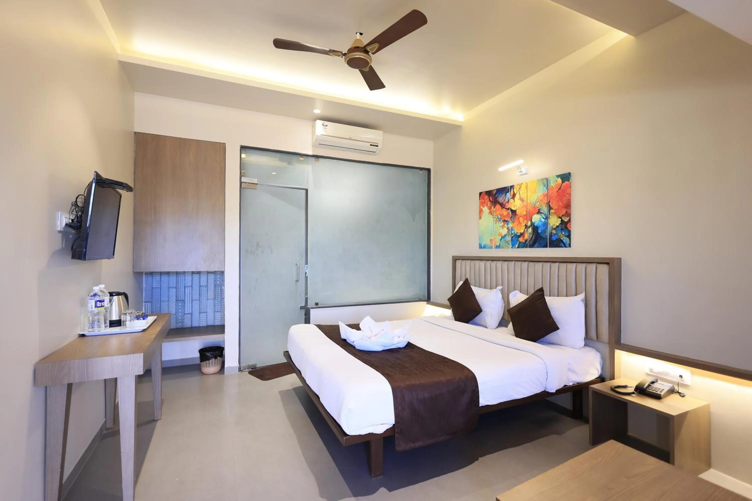 Bed in Hotel King Garden