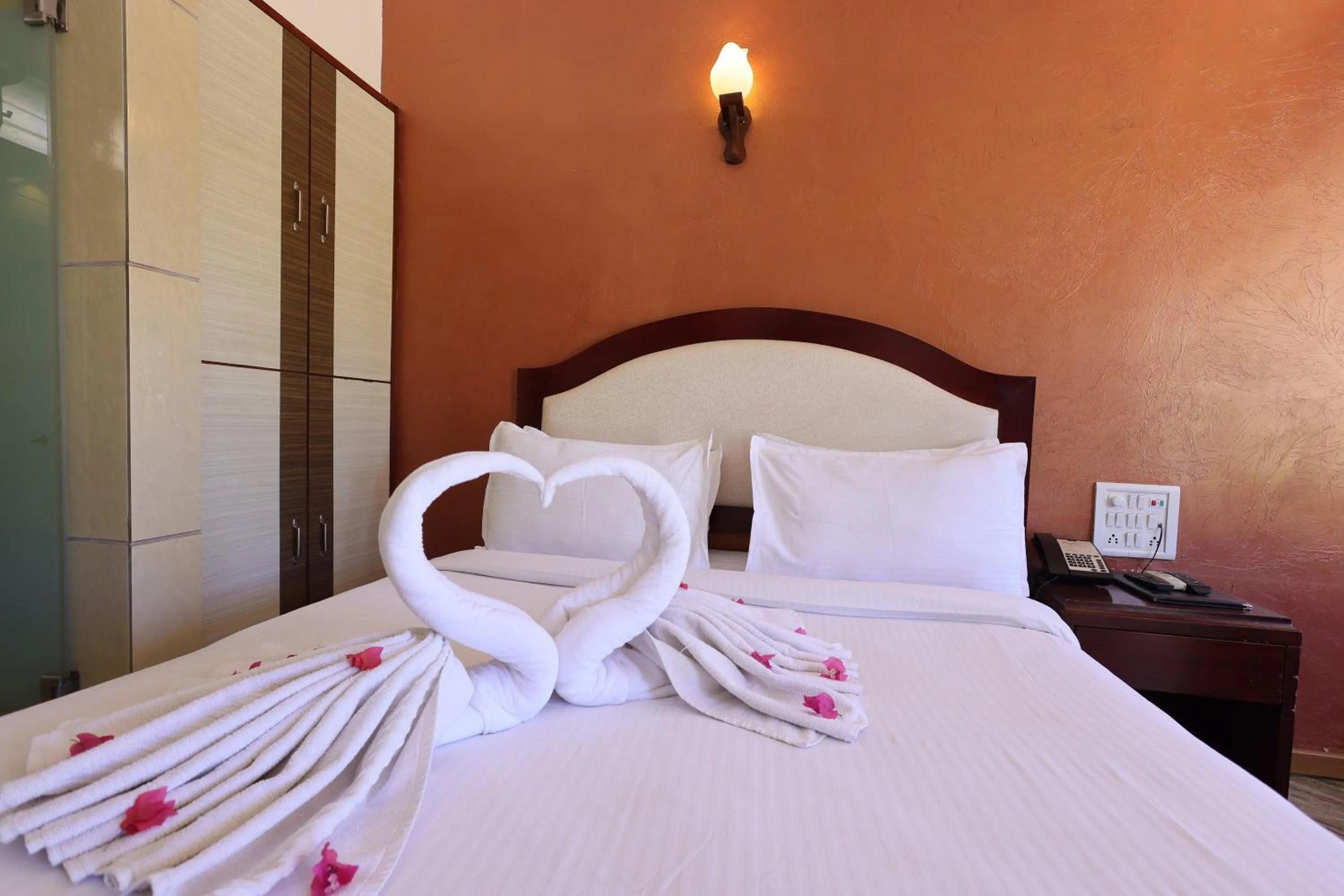 Bed in Hotel King Garden