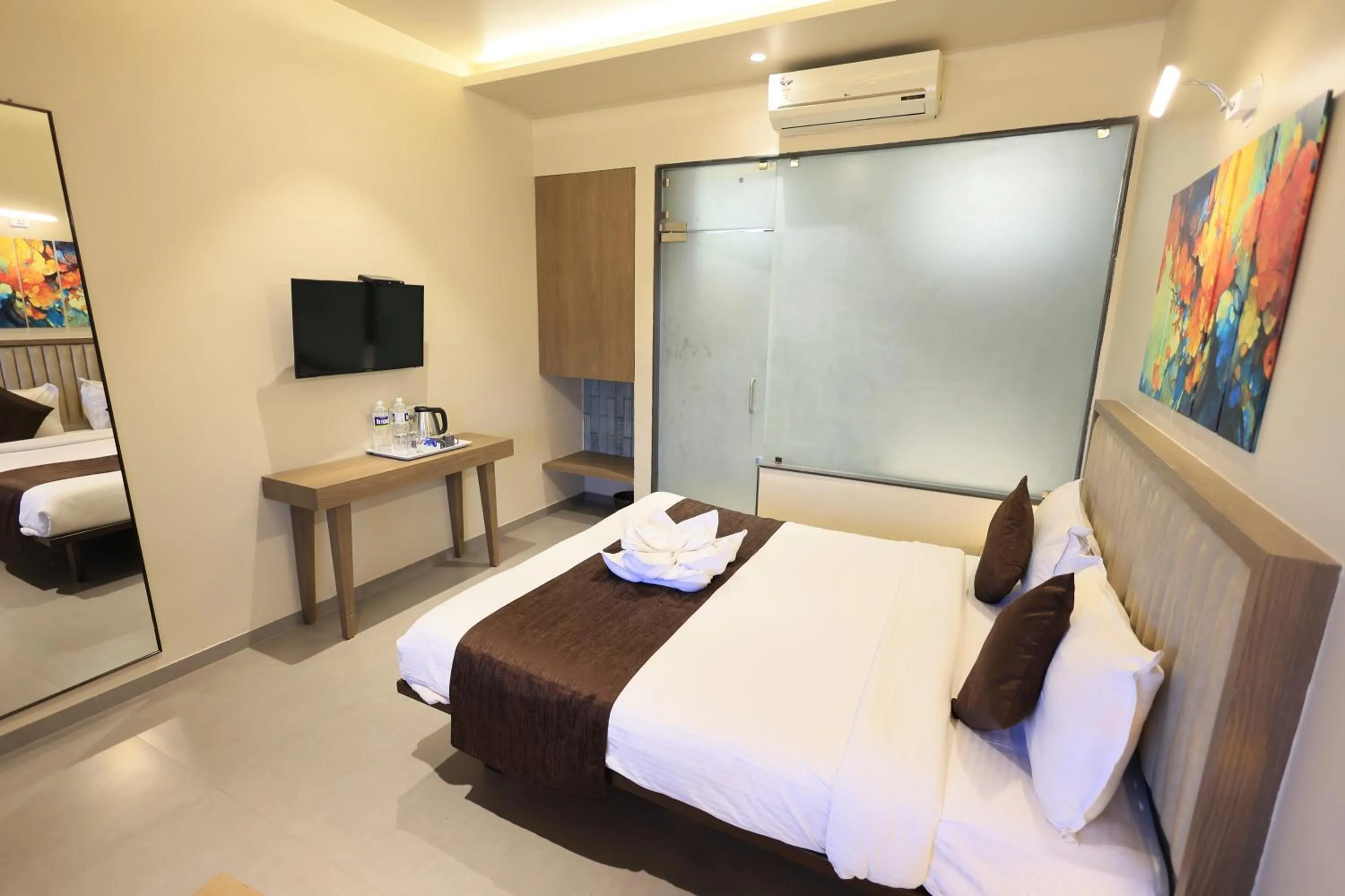 Bed in Hotel King Garden