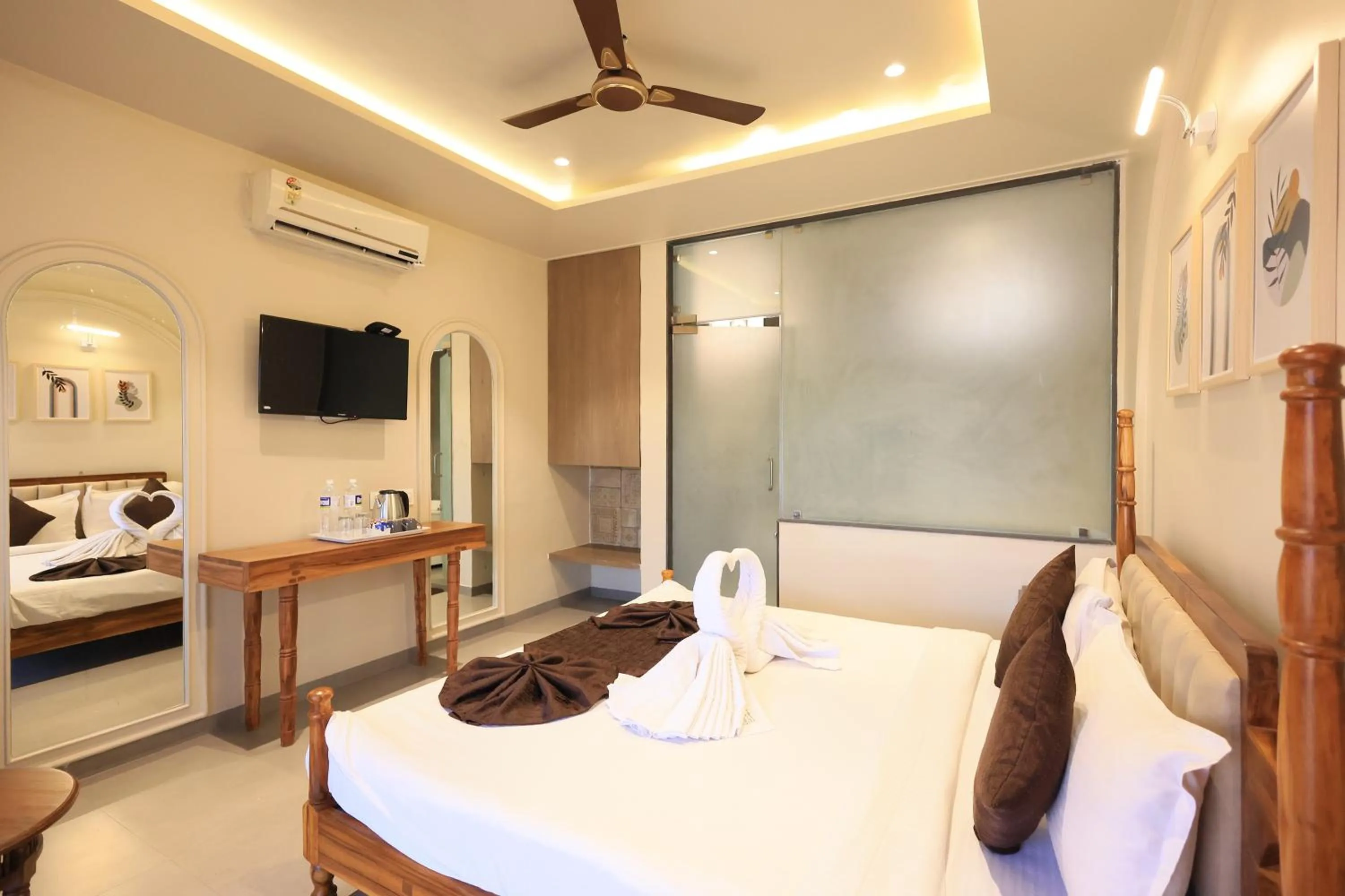 Bed in Hotel King Garden