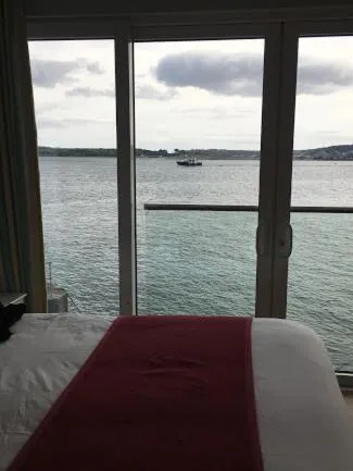 Bed in WatersEdge Hotel