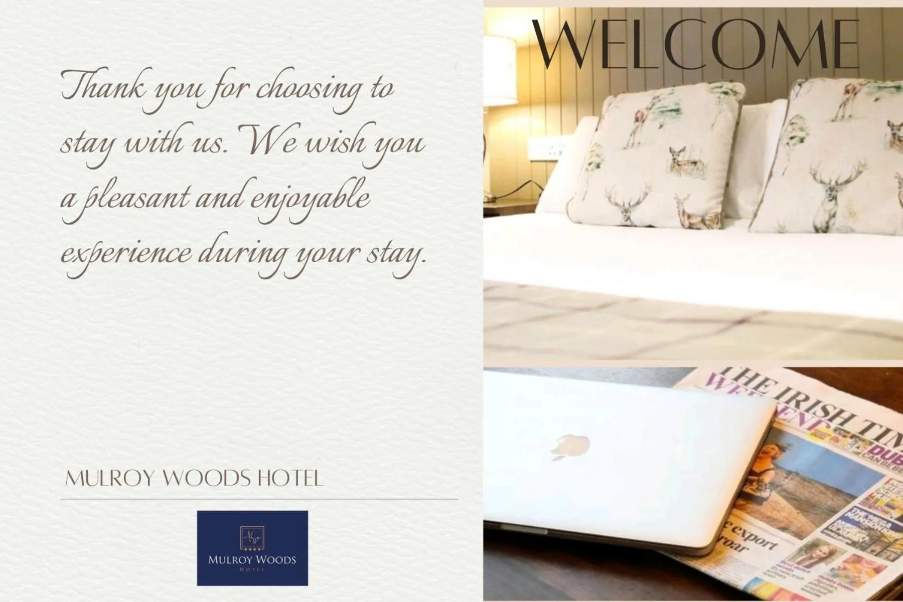 Bed in Mulroy Woods Hotel