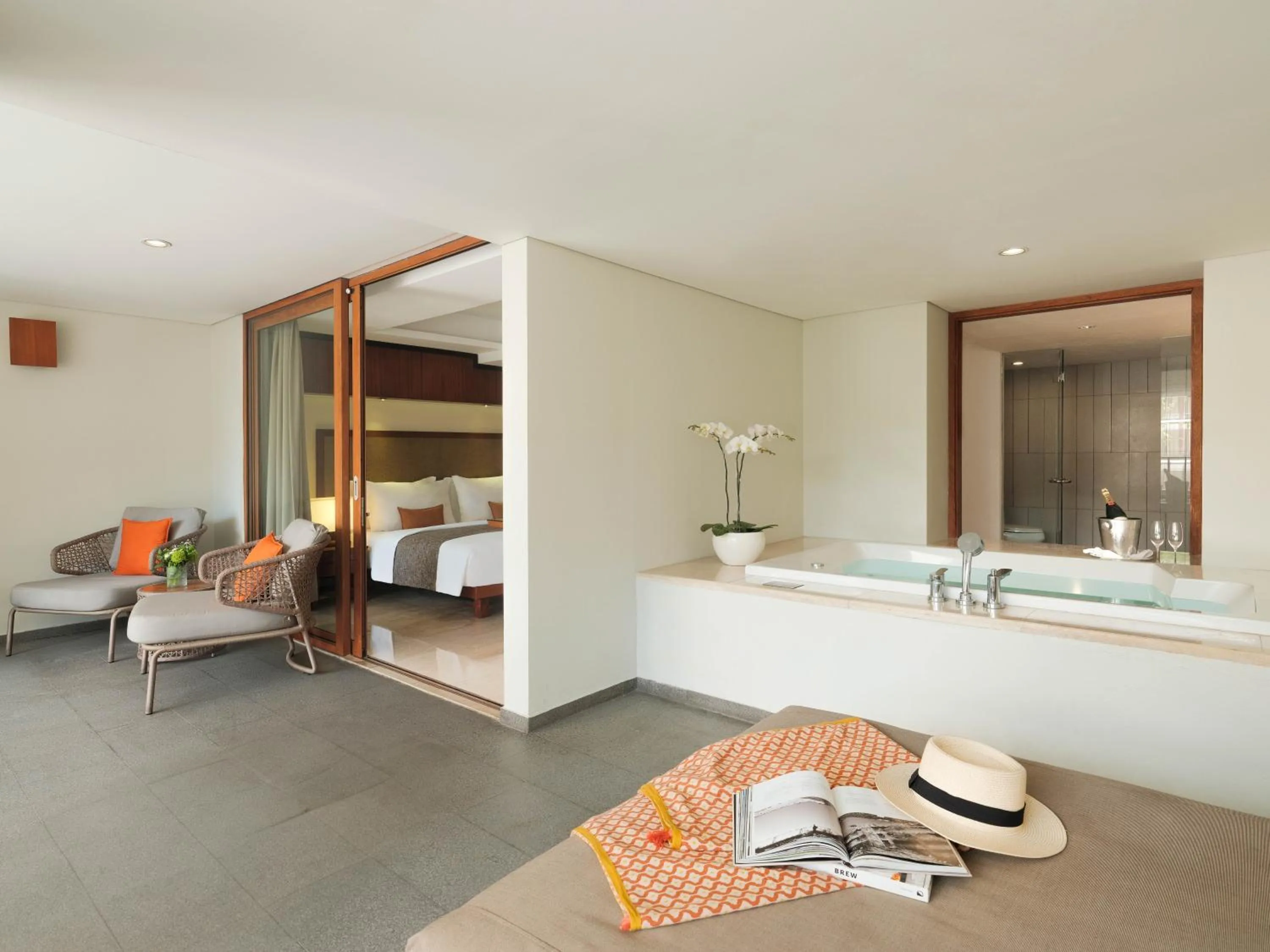 Balcony/Terrace, Bed in The Magani Hotel and Spa