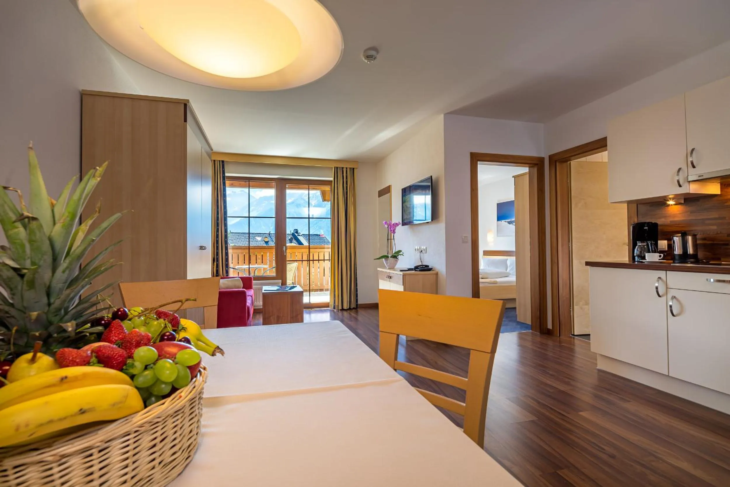 Kitchen or kitchenette in Apart-Hotel Aurora Fiss