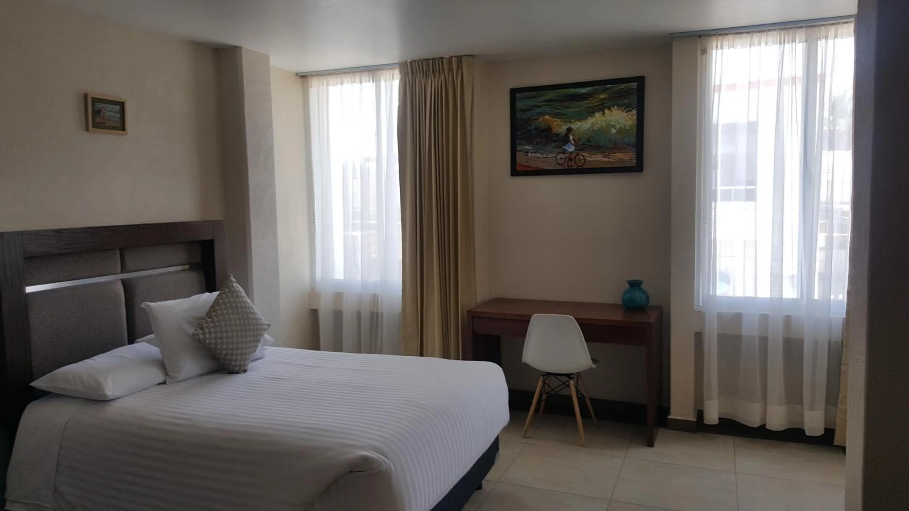 Bed in Hotel Mirante Tlaxcala