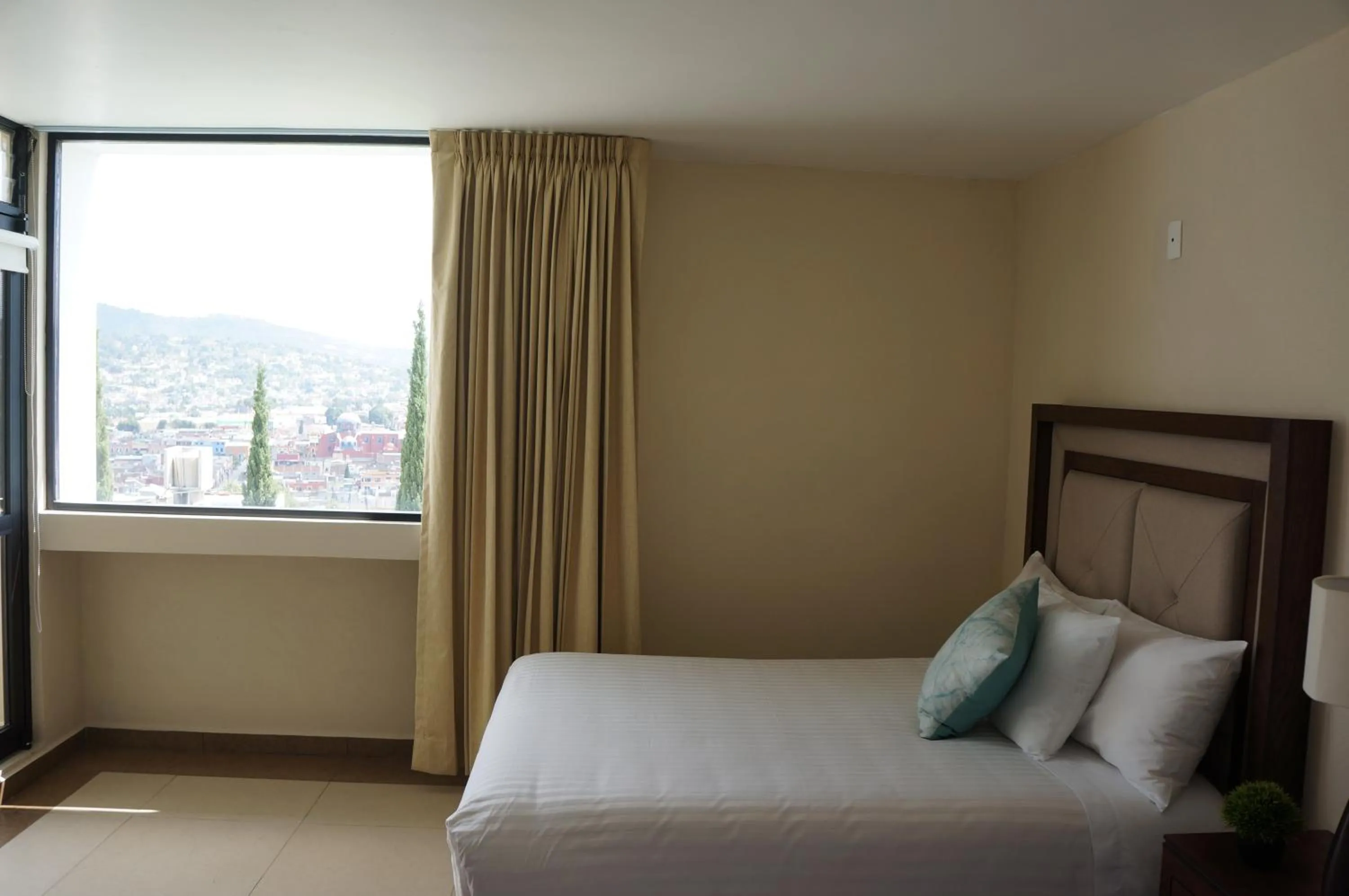 Bed in Hotel Mirante Tlaxcala