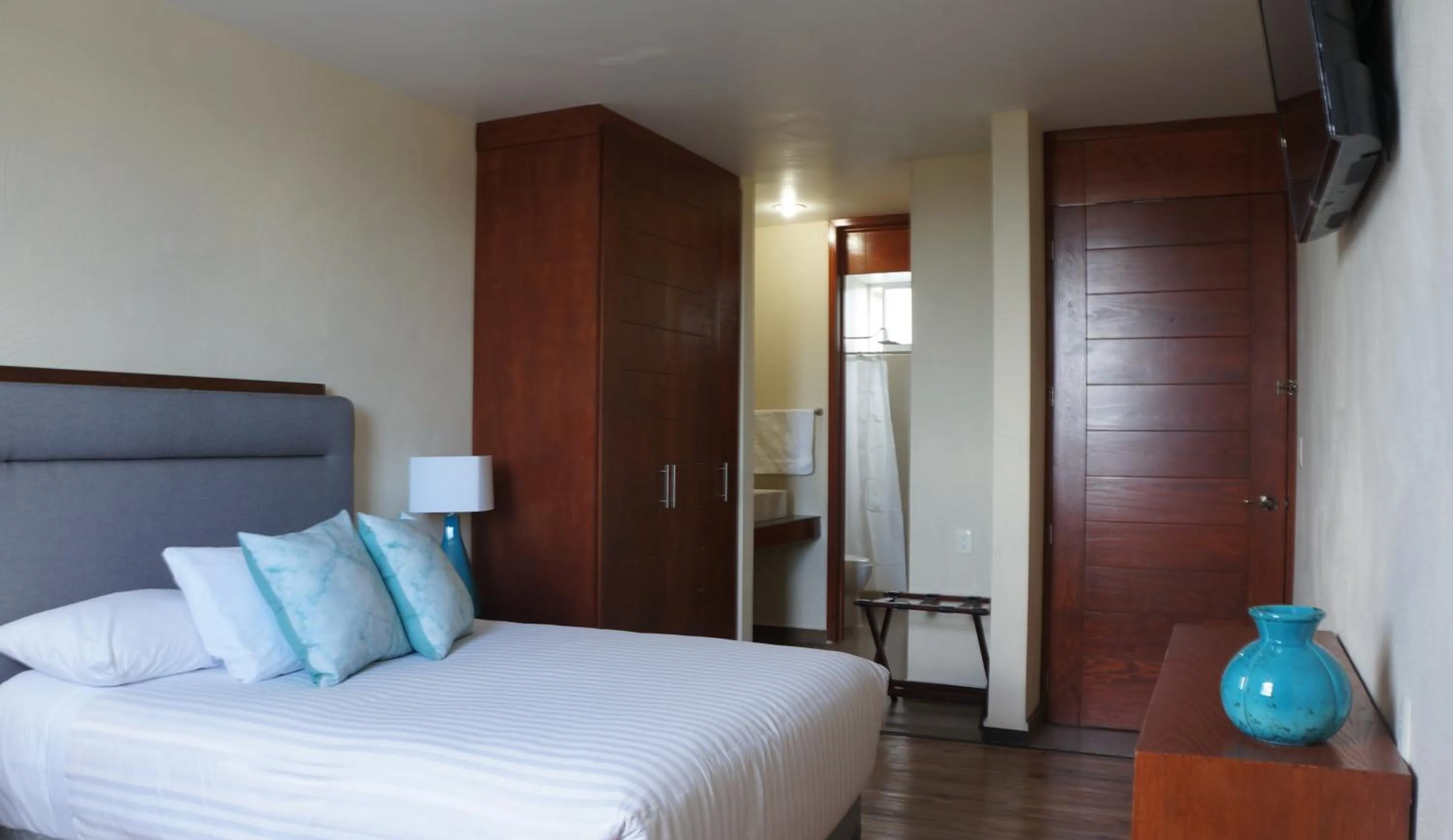 Bed in Hotel Mirante Tlaxcala