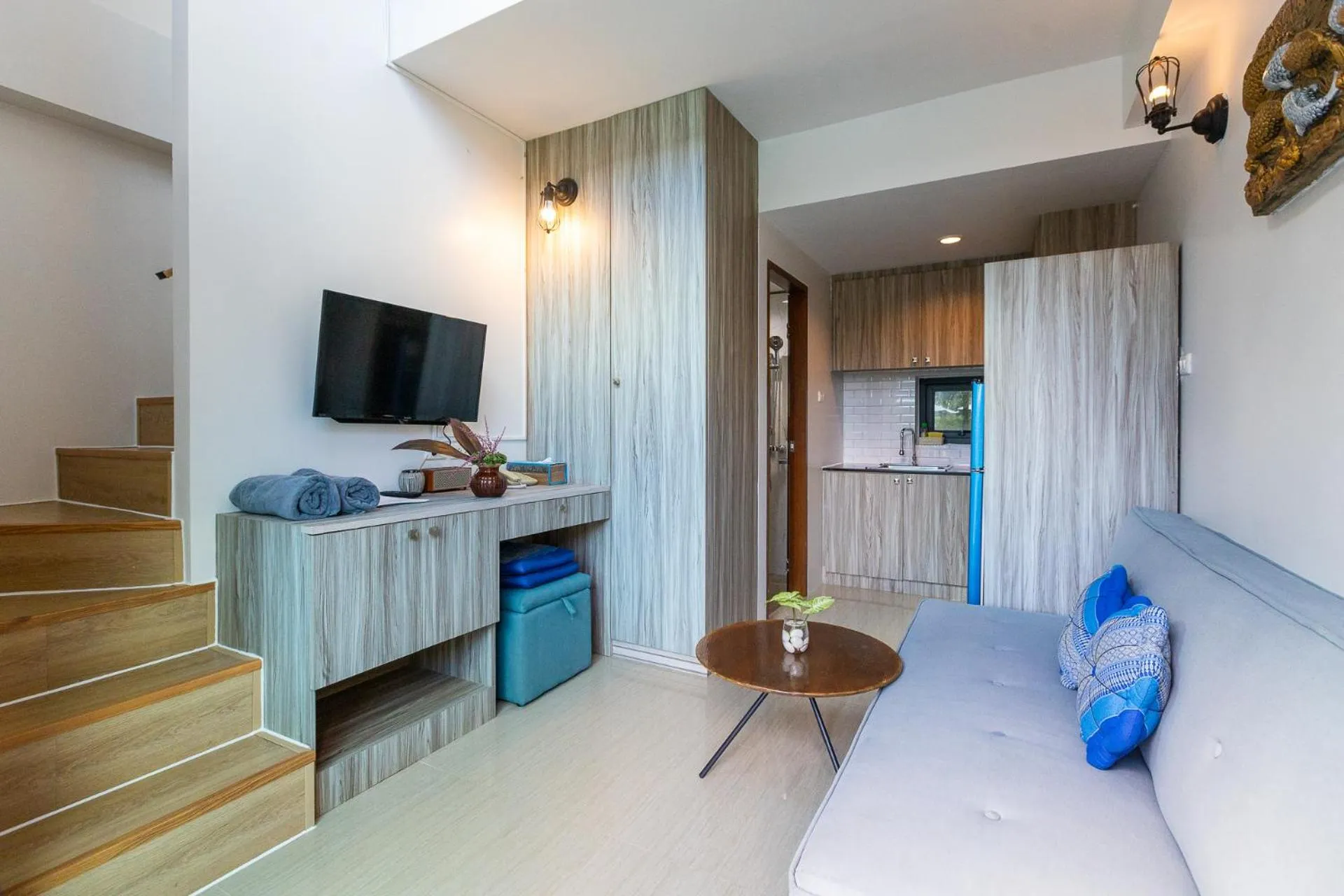 Living room, Bed in Peace Blue Naiharn Naturist Resort Phuket SHA Extra Plus