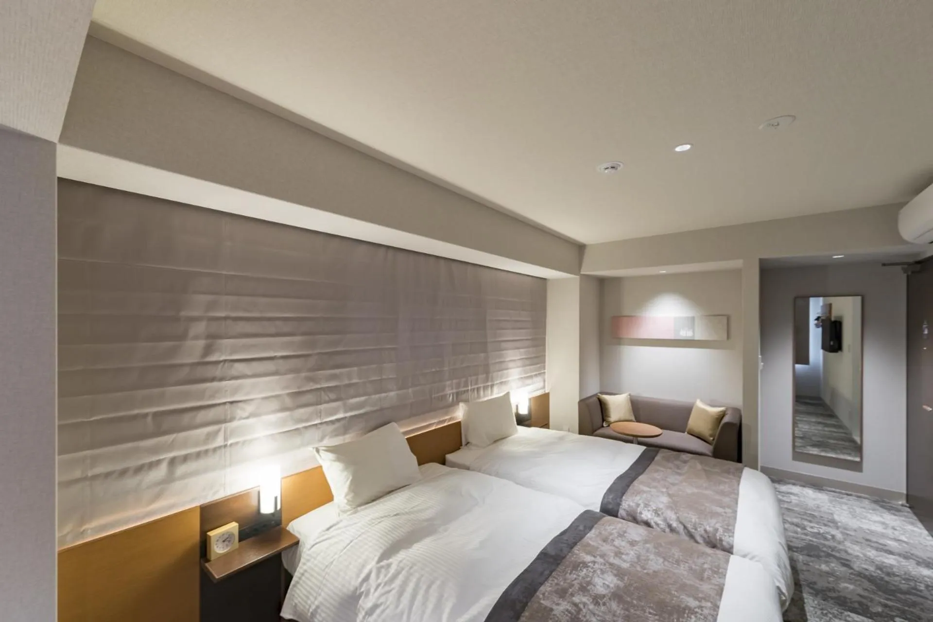 Bed in Kyoto Gion U-BELL Hotel