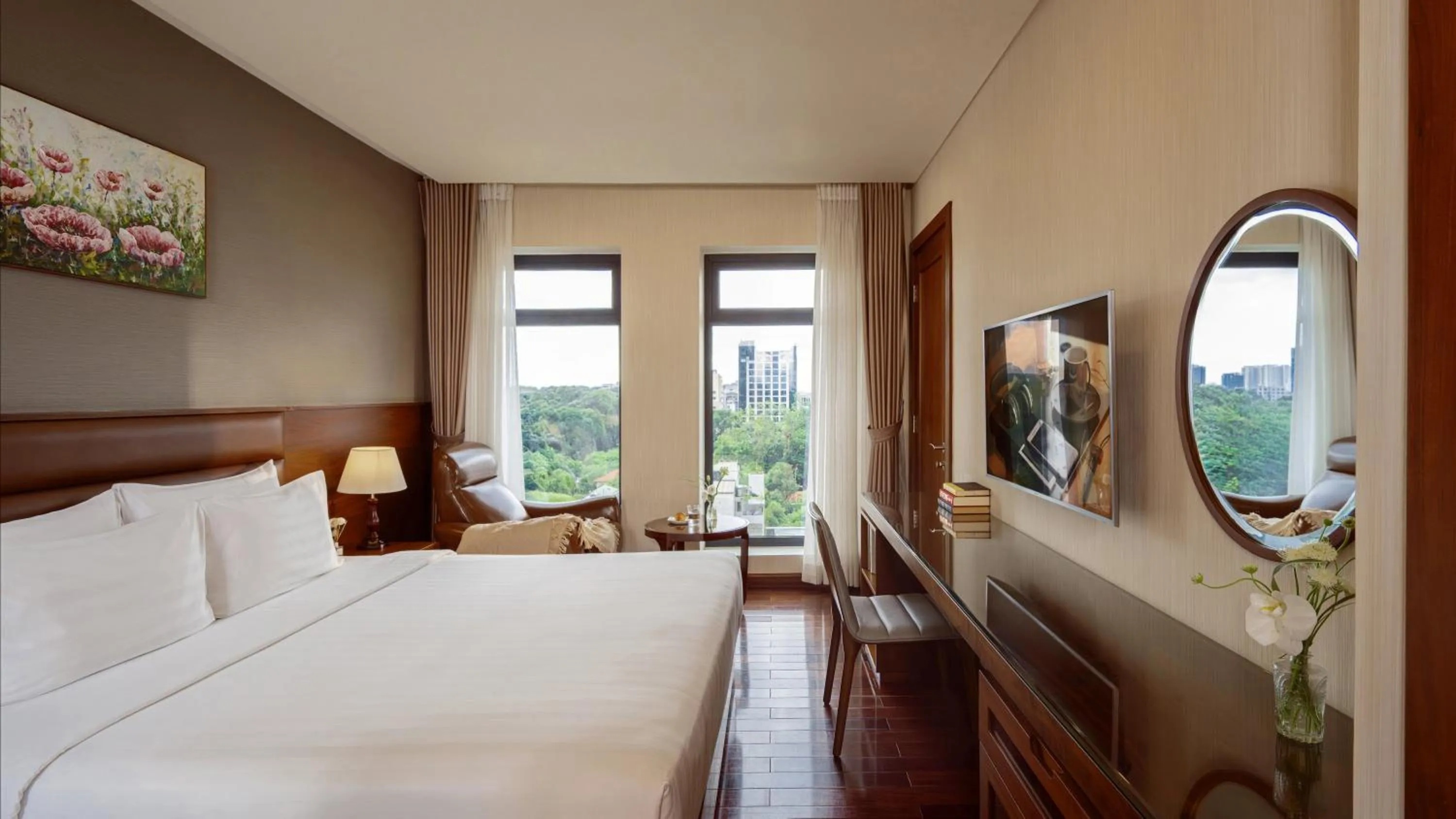 View (from property/room), Bed in Orchids Saigon Hotel