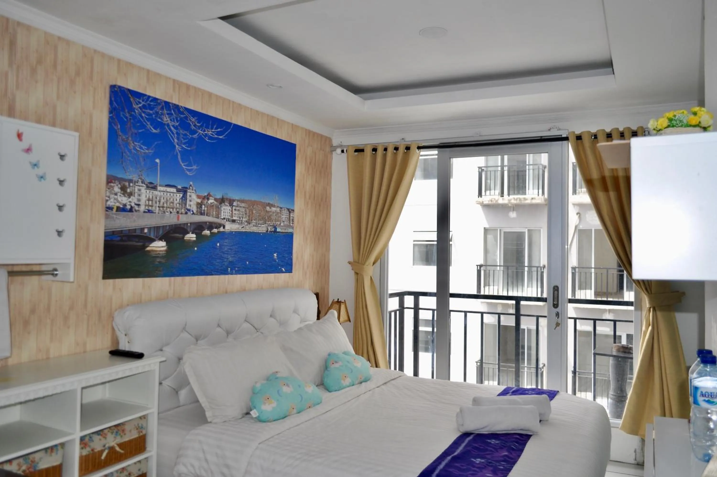 Bed in Grand Asia Afrika Apartment Bellevue Bandung