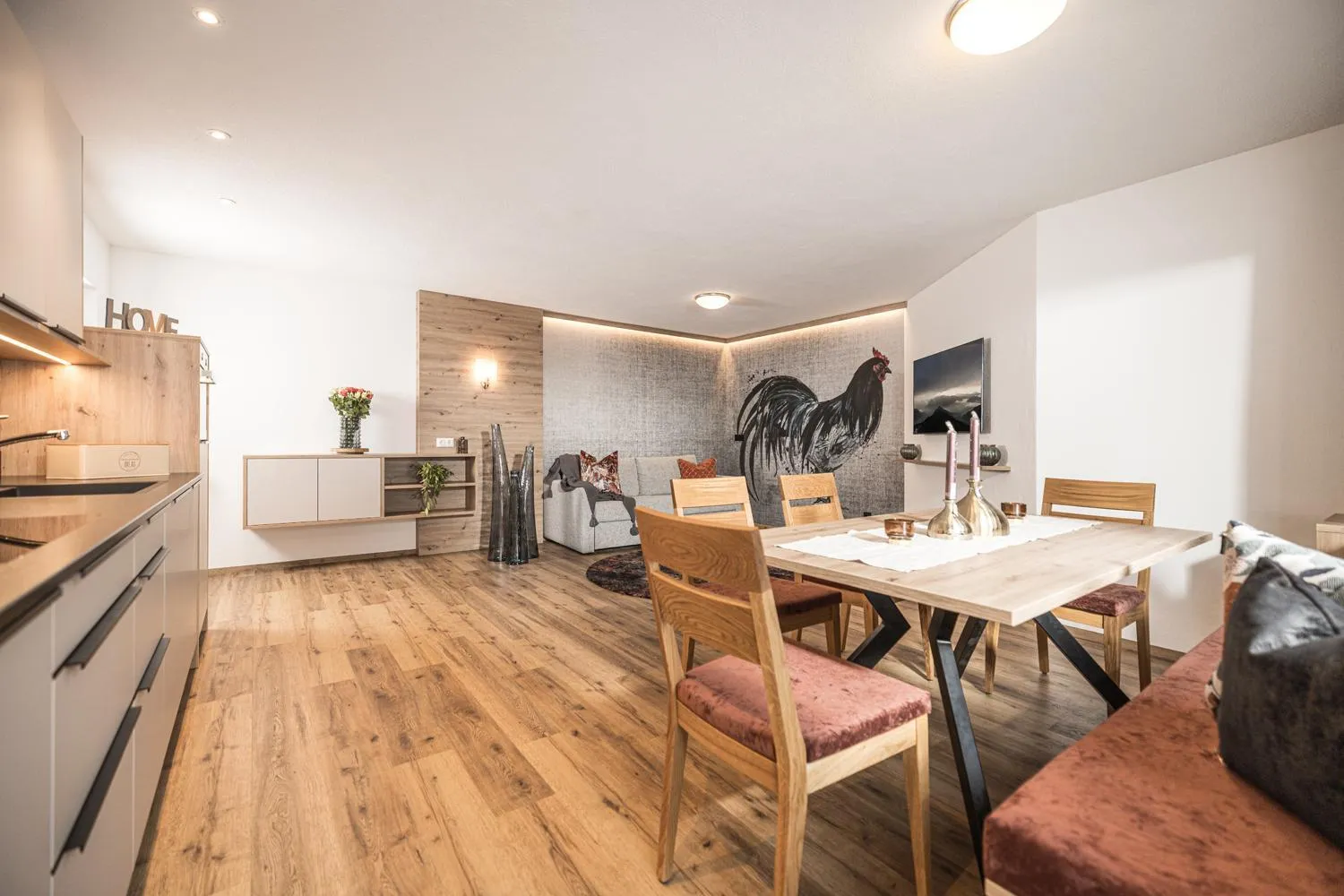 Kitchen or kitchenette in Hotel Gasthof Stoanerhof