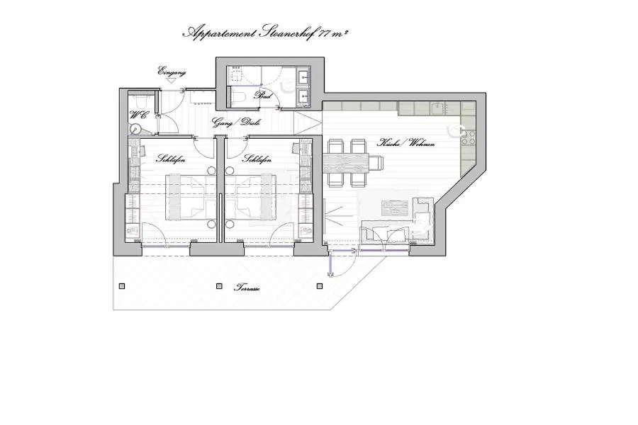 Floor plan in Hotel Gasthof Stoanerhof