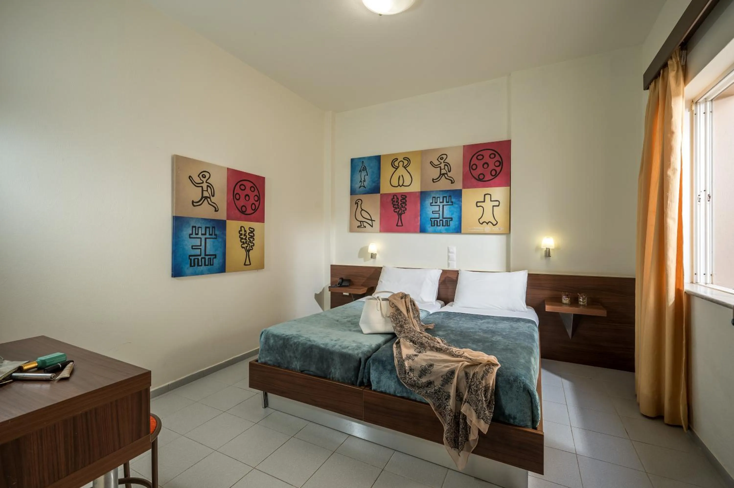 Bed in Meropi Hotel & Apartments