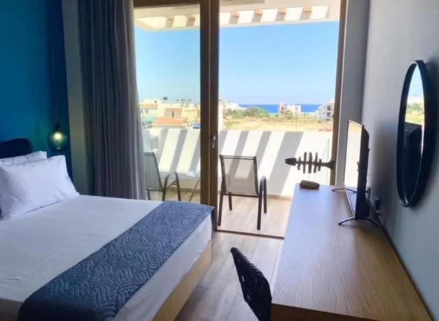 Balcony/Terrace, Bed in Meropi Hotel & Apartments