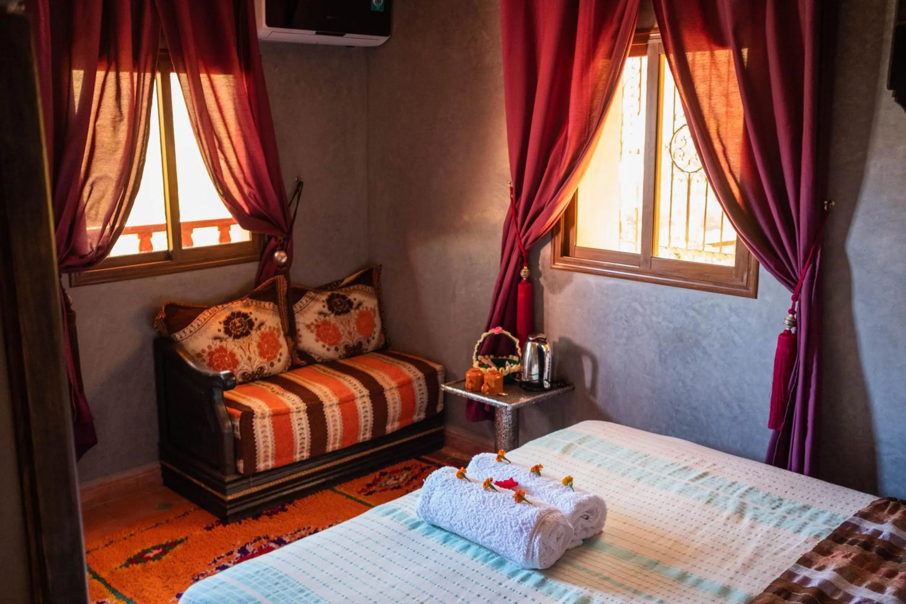 Bed in Riad Atlas Panorama