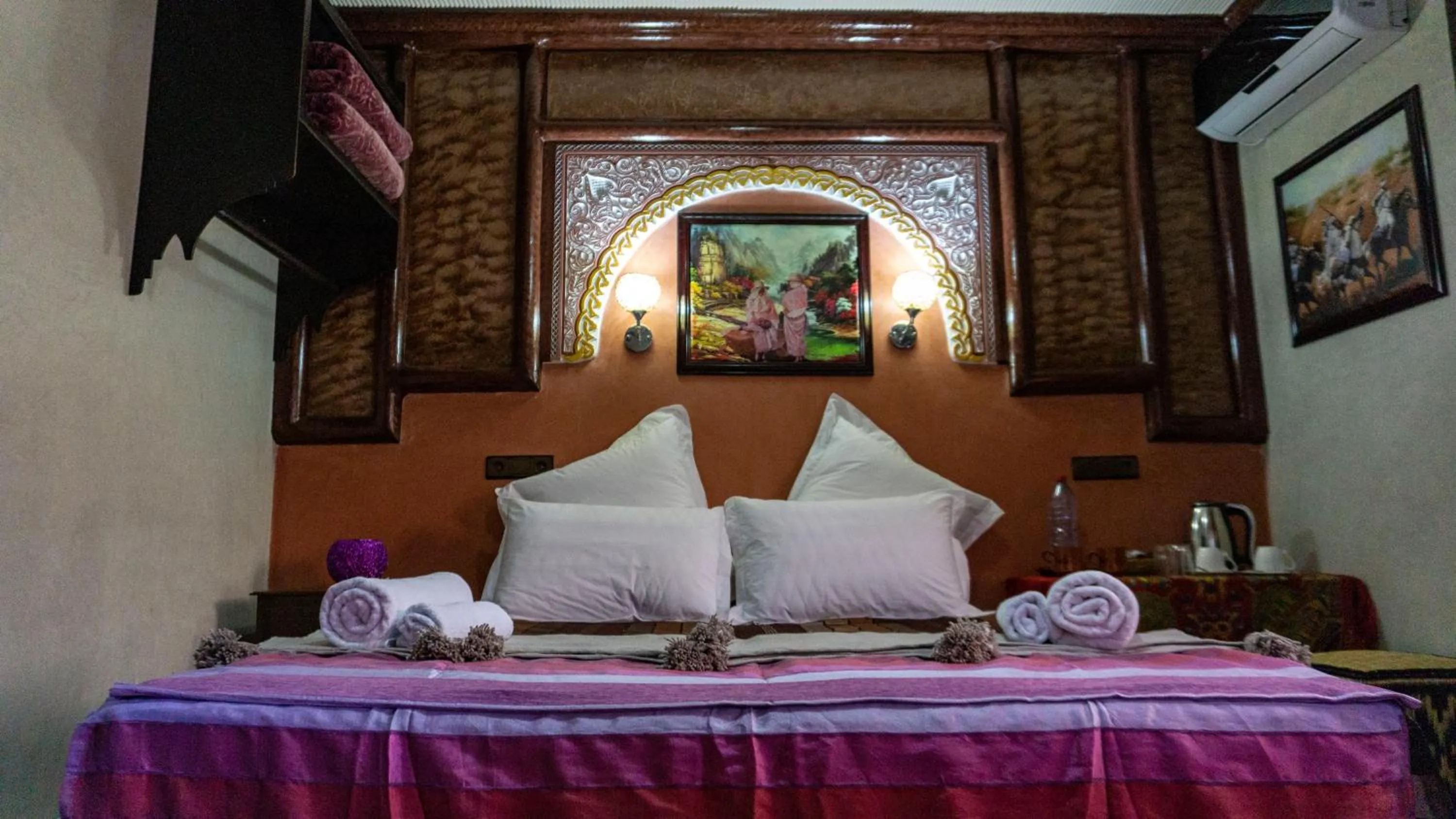 Bed in Riad Atlas Panorama