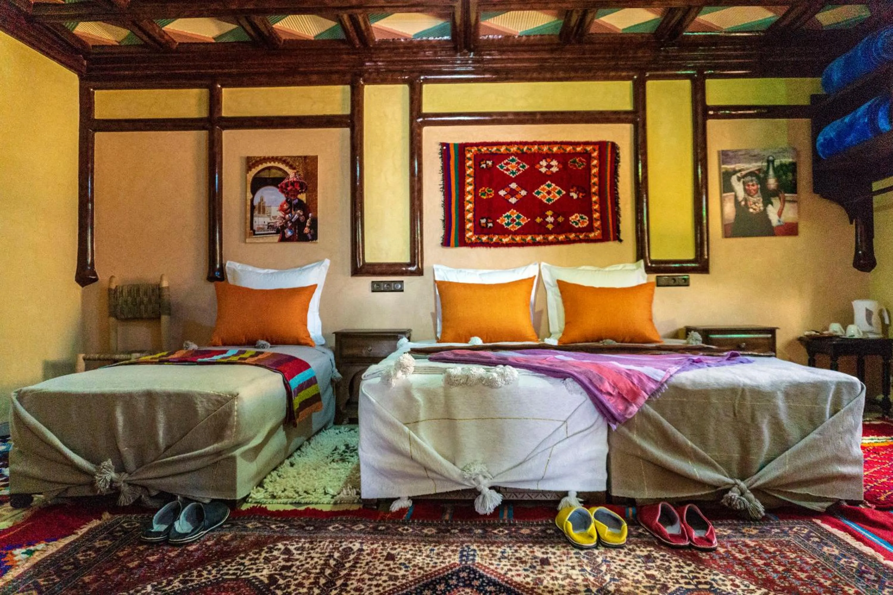 Bed in Riad Atlas Panorama