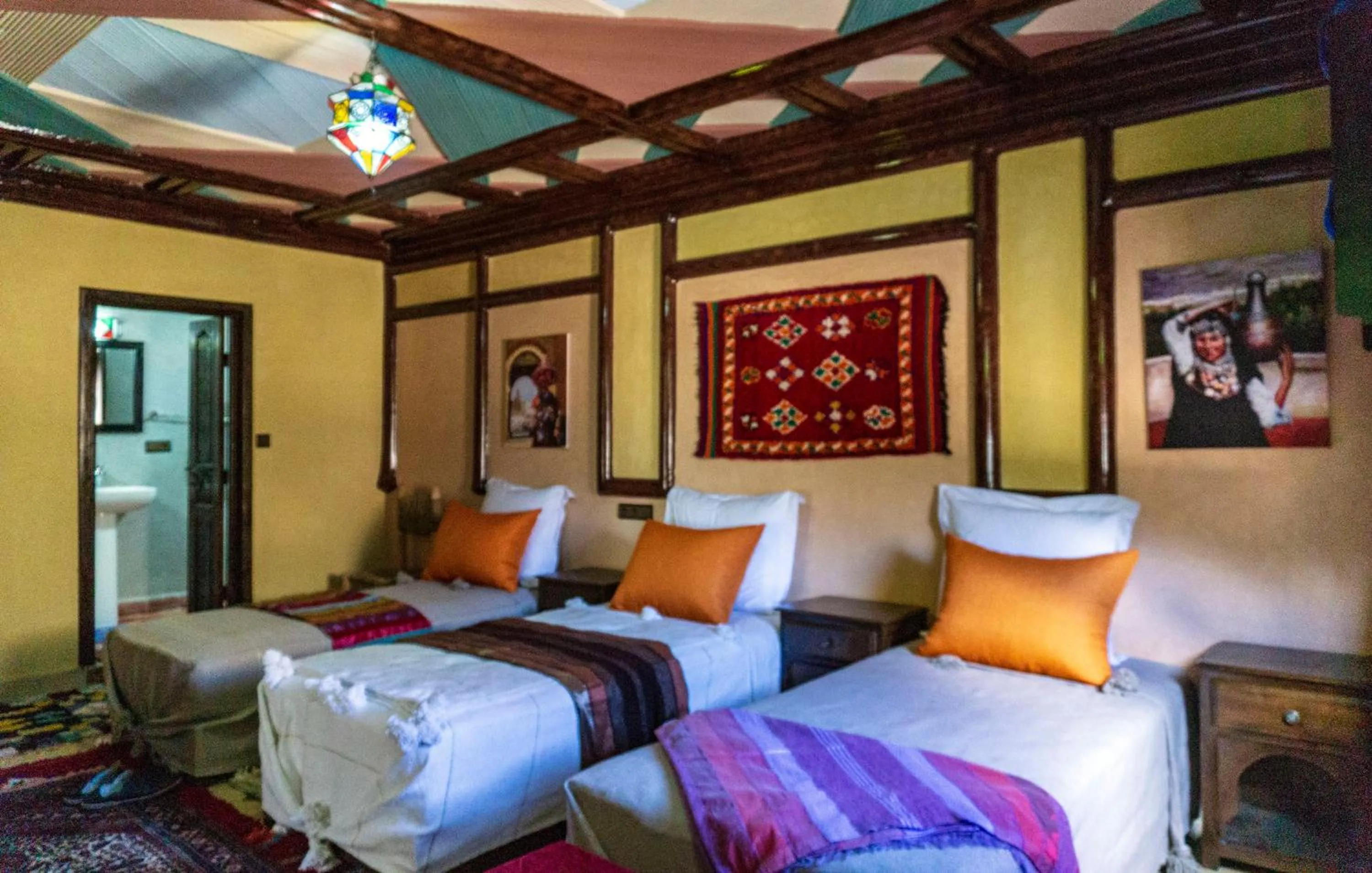 Bed in Riad Atlas Panorama
