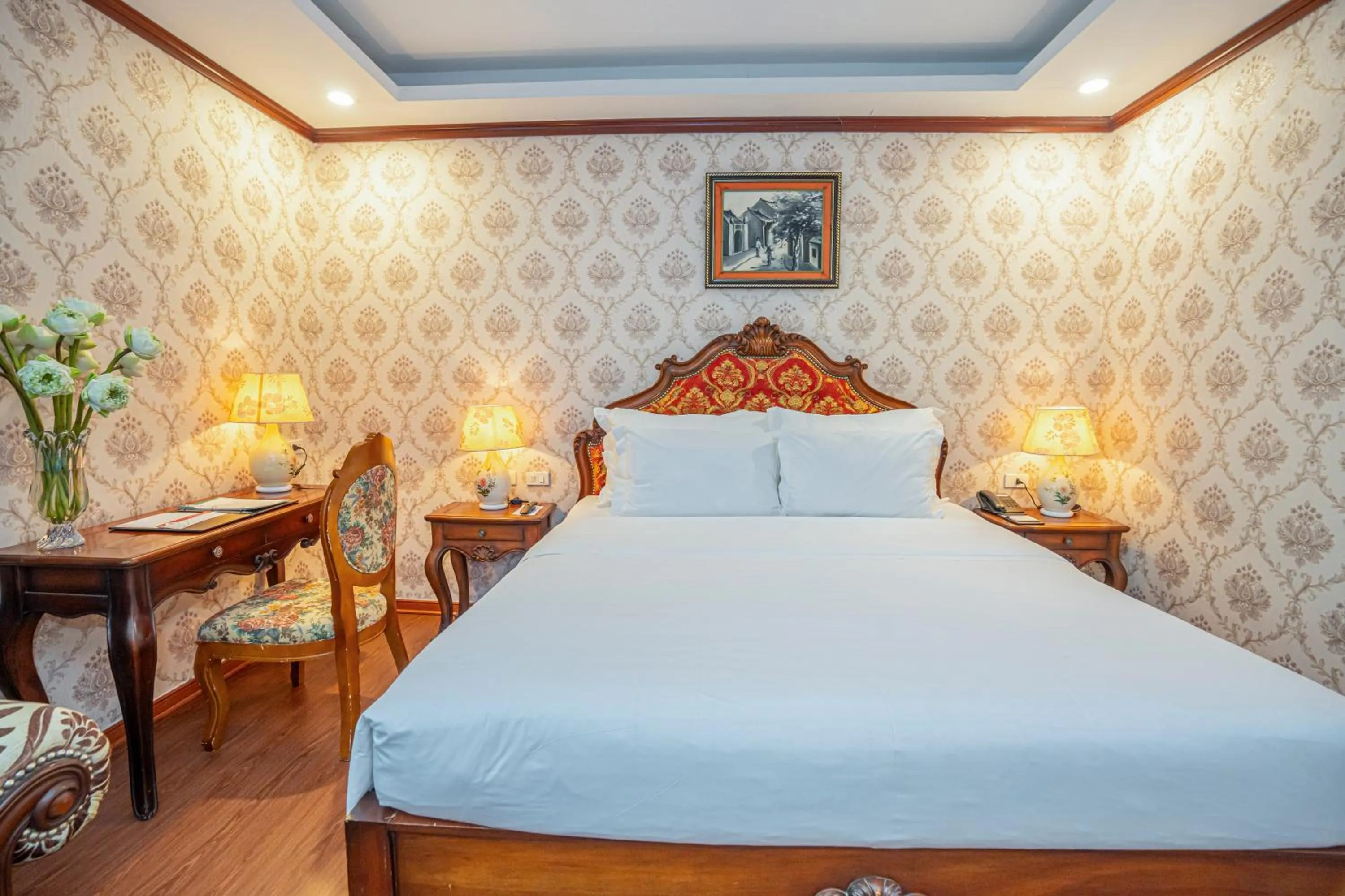 Bed in The Vissai Hotel