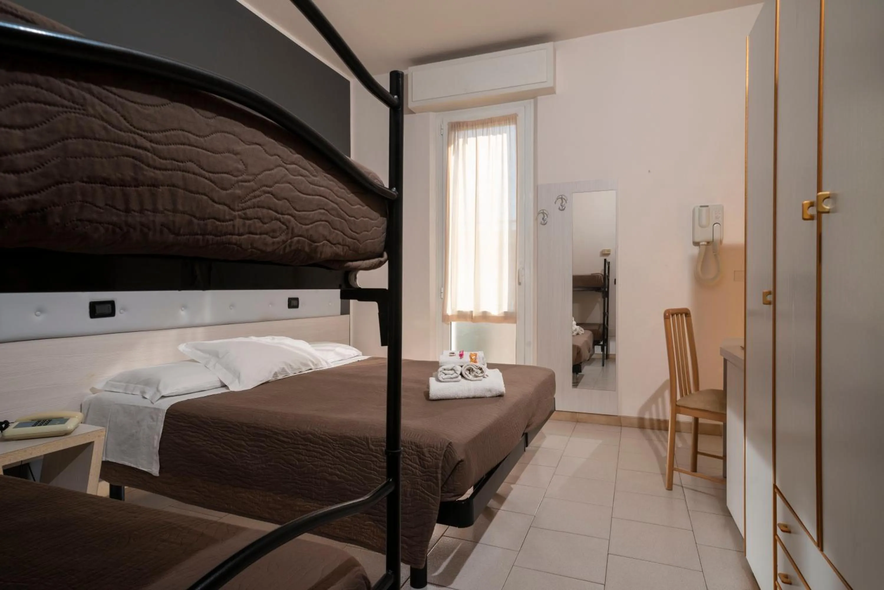 Bed in Hotel Petrarca