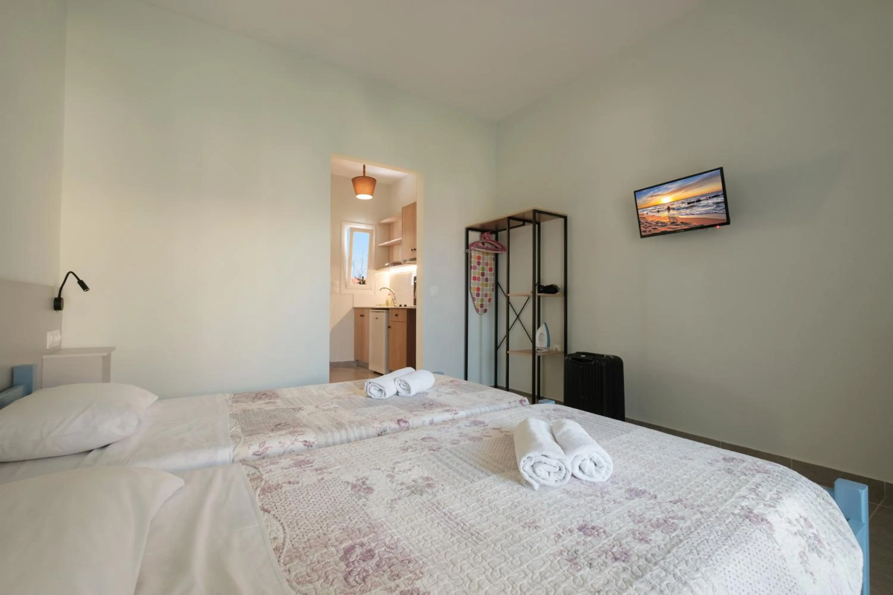 Bed in Feeloxenia Corfu Apartments