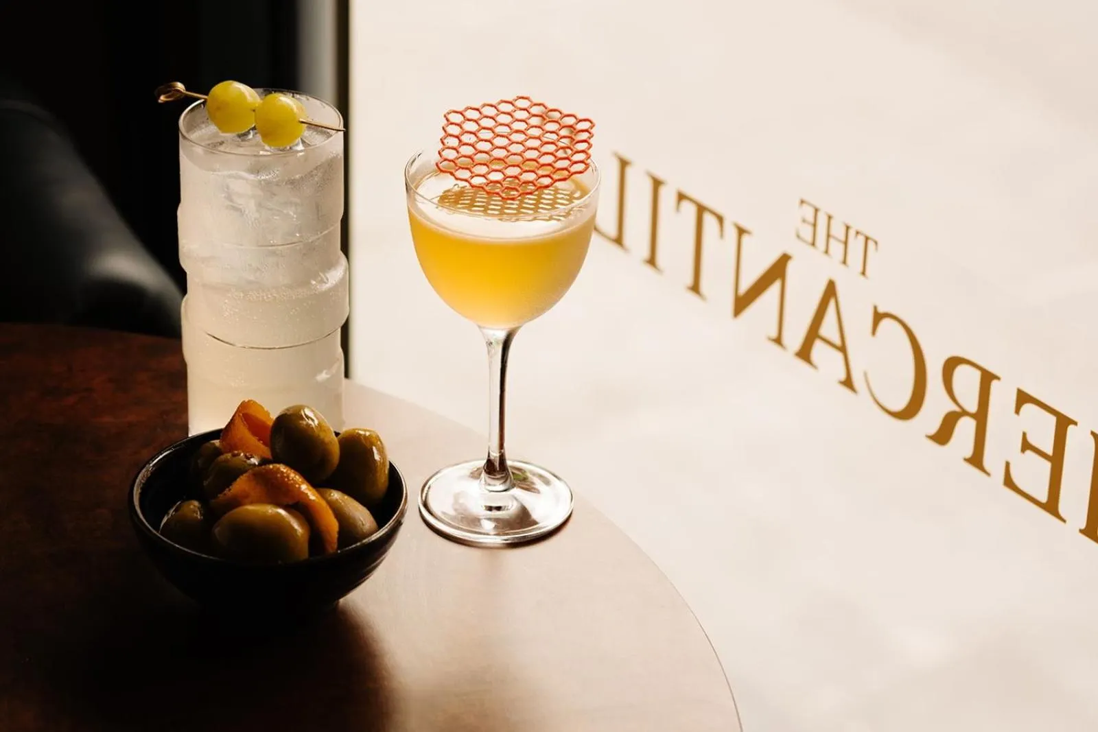 Food and drinks in The Mercantile Hotel