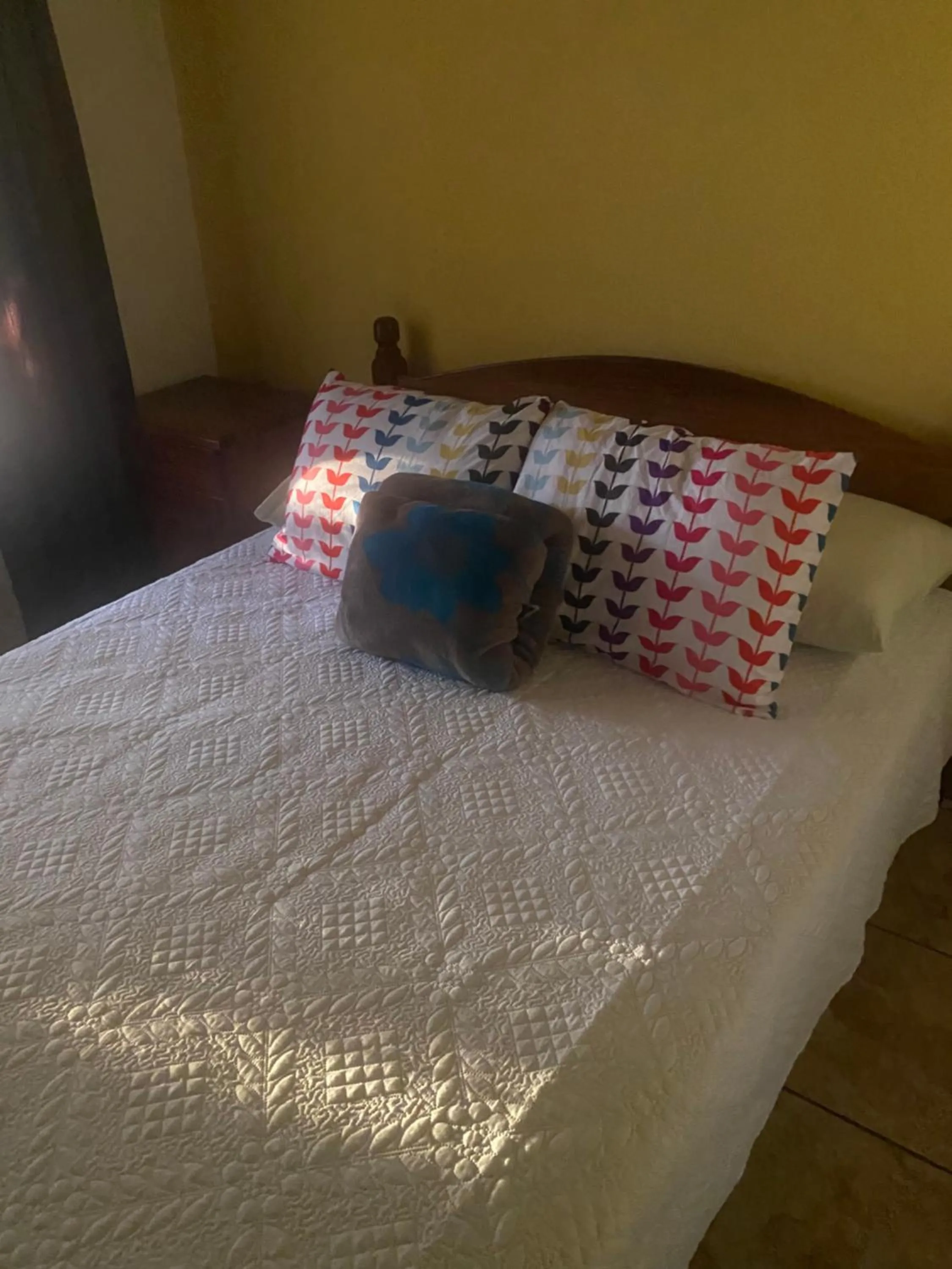 Bed in Casas de Campo Las Pavitas Cottages "Red Frog"