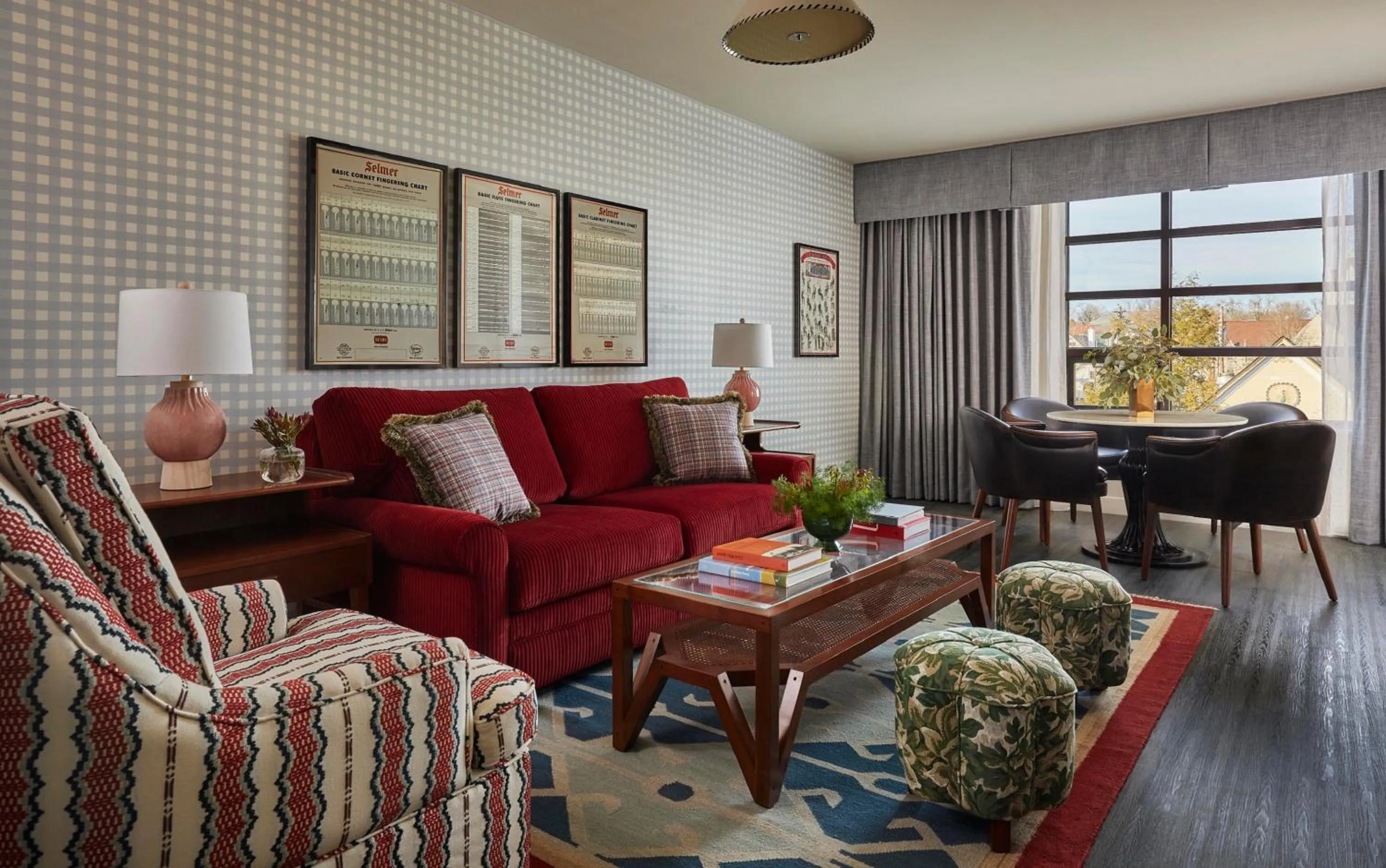 Living room in Graduate by Hilton Bloomington