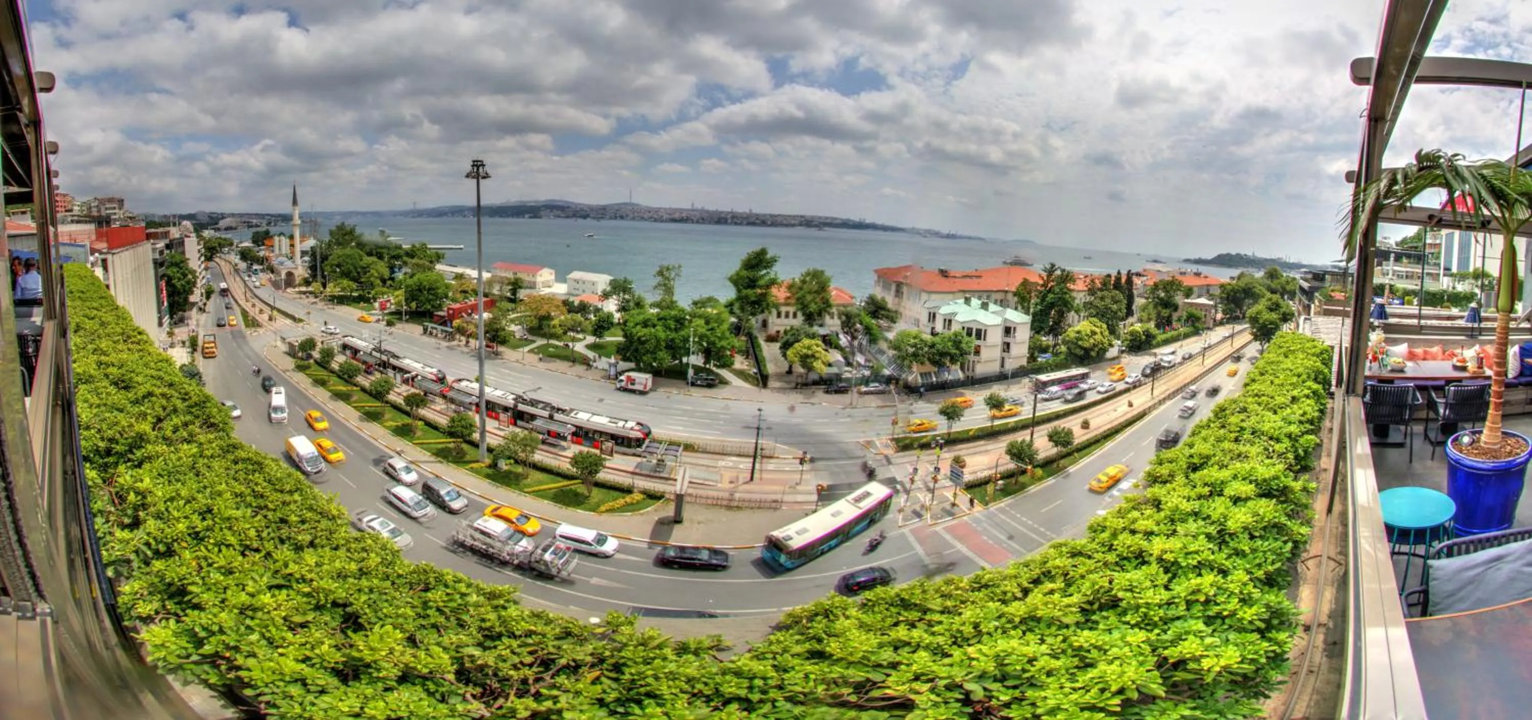 Bird's eye view in Zimmer Bosphorus Hotel