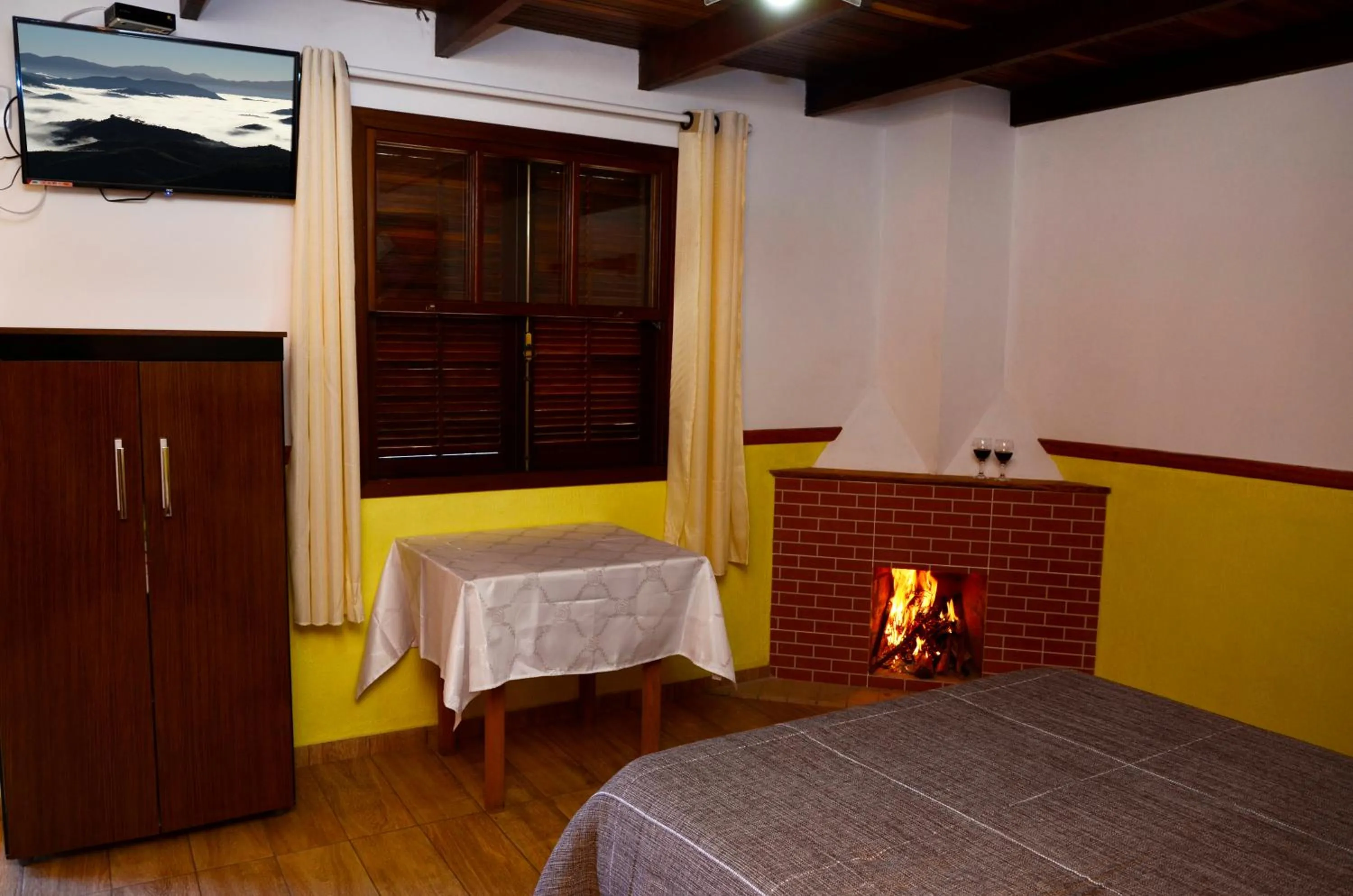 Bed in Pousada Sabor da Serra