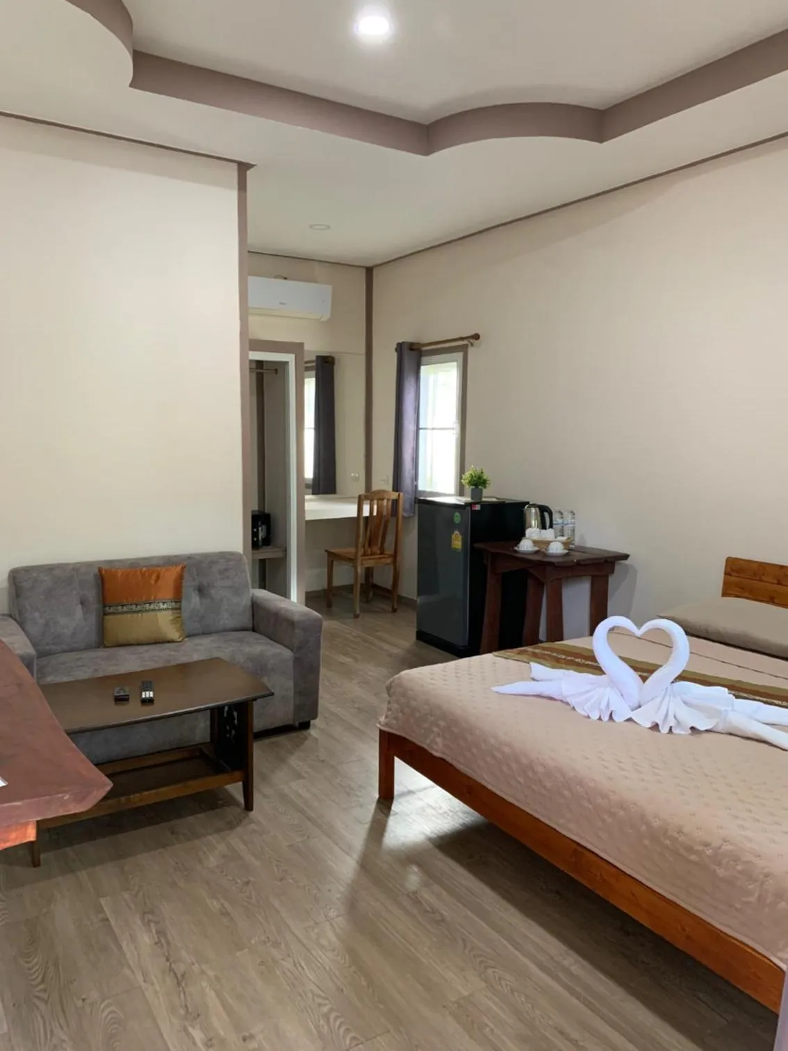 Bed in Jungle View Resort