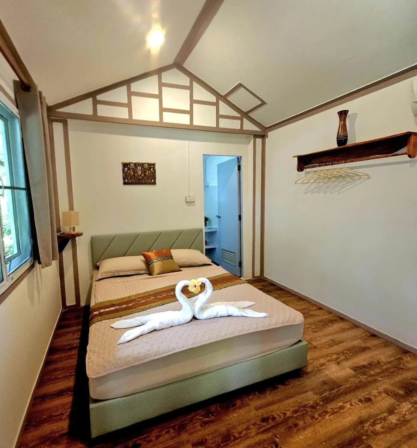 Bed in Jungle View Resort