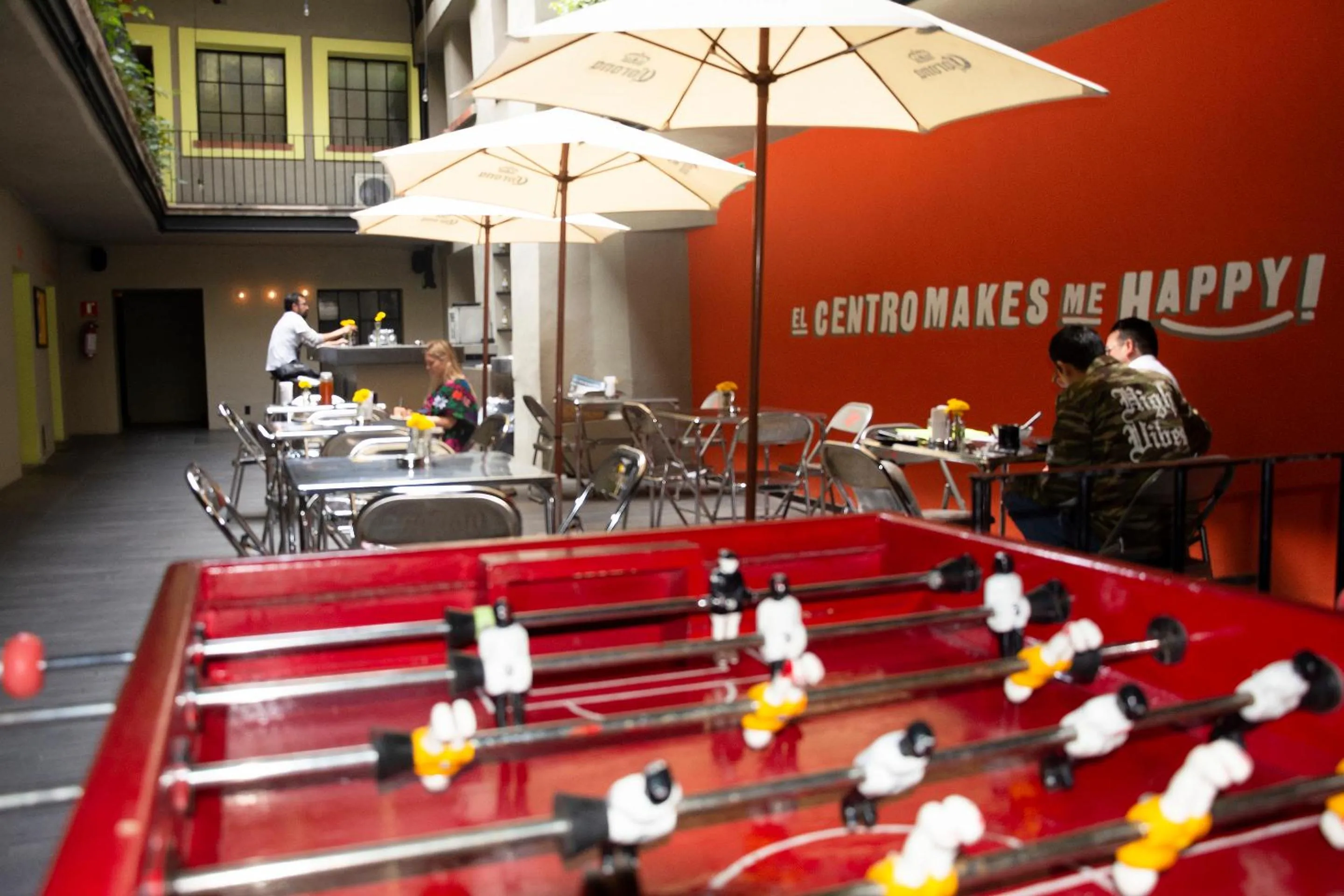 People in Downtown Beds