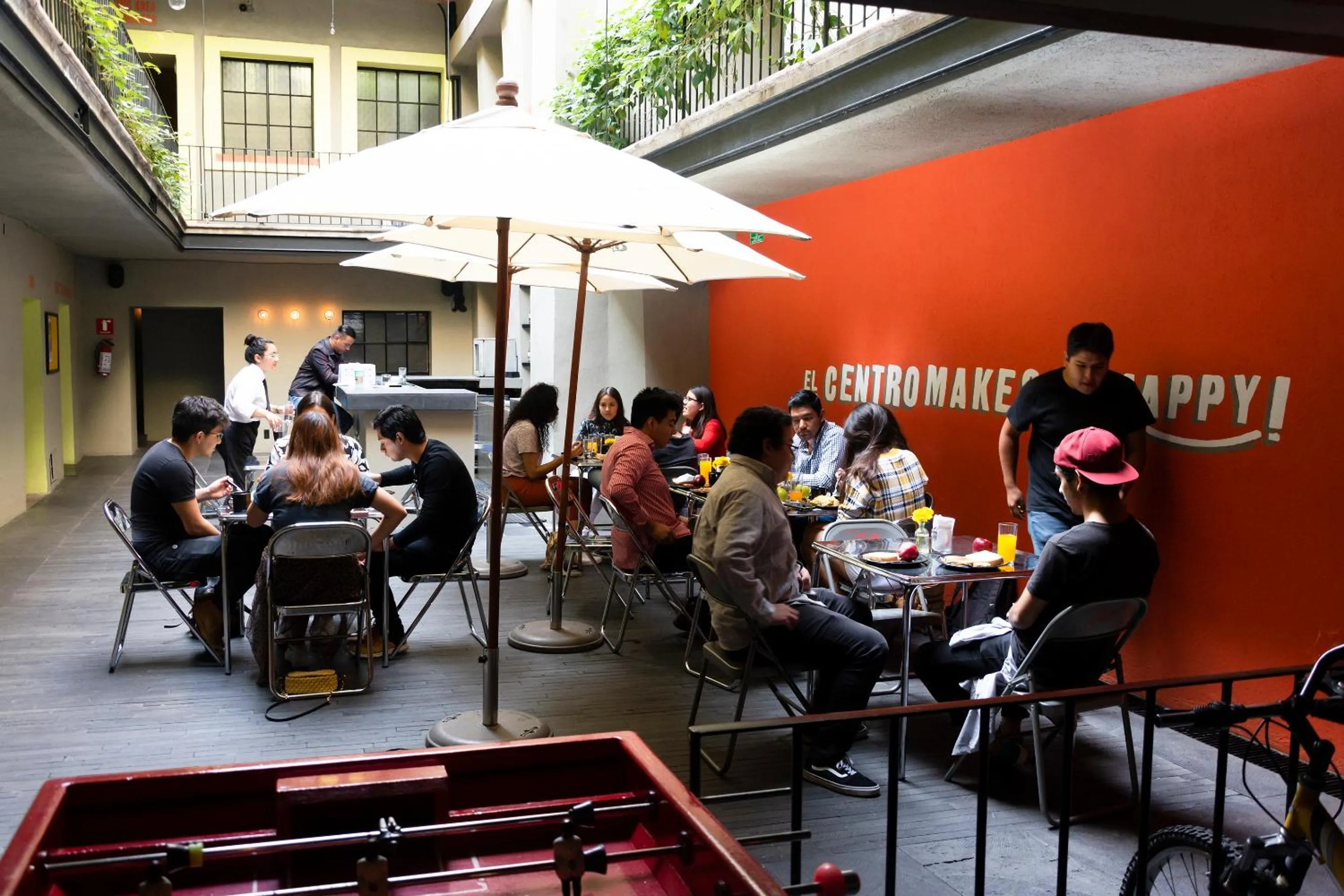 People in Downtown Beds