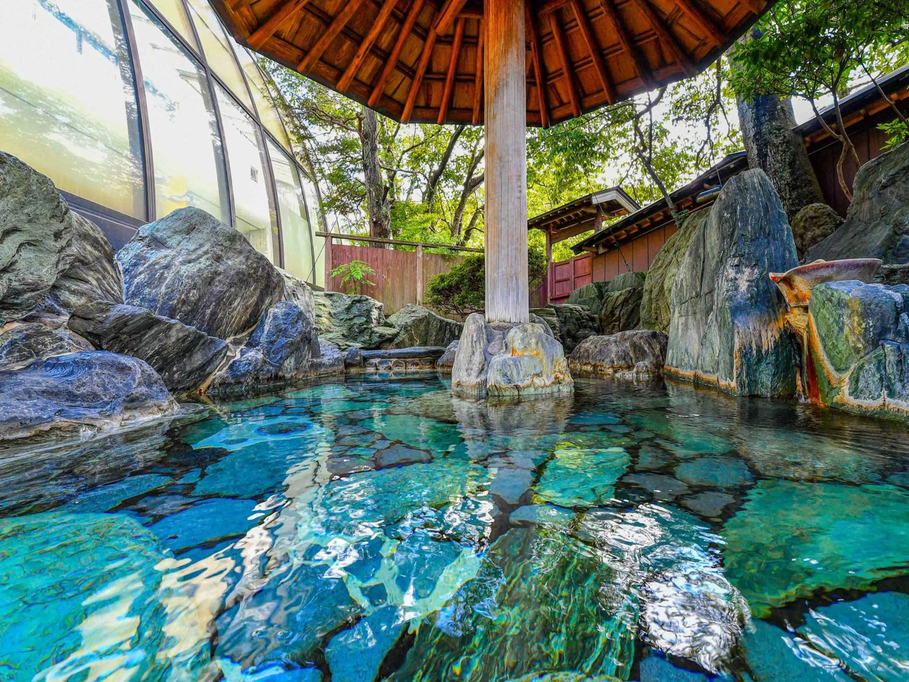 Open Air Bath in Hokuriku Fukui Awara Onsen Mimatsu