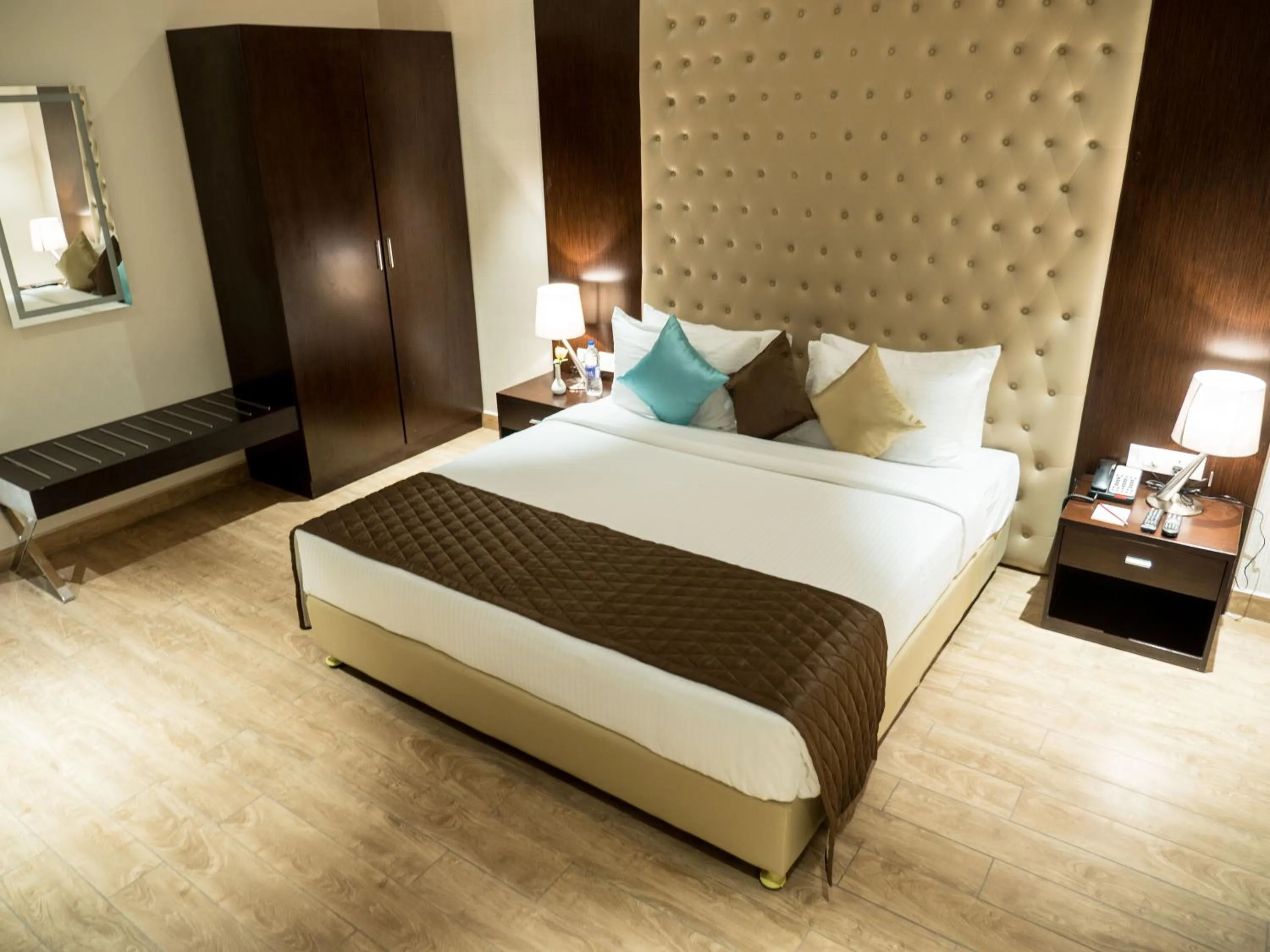 Bedroom, Bed in Grand Ashok